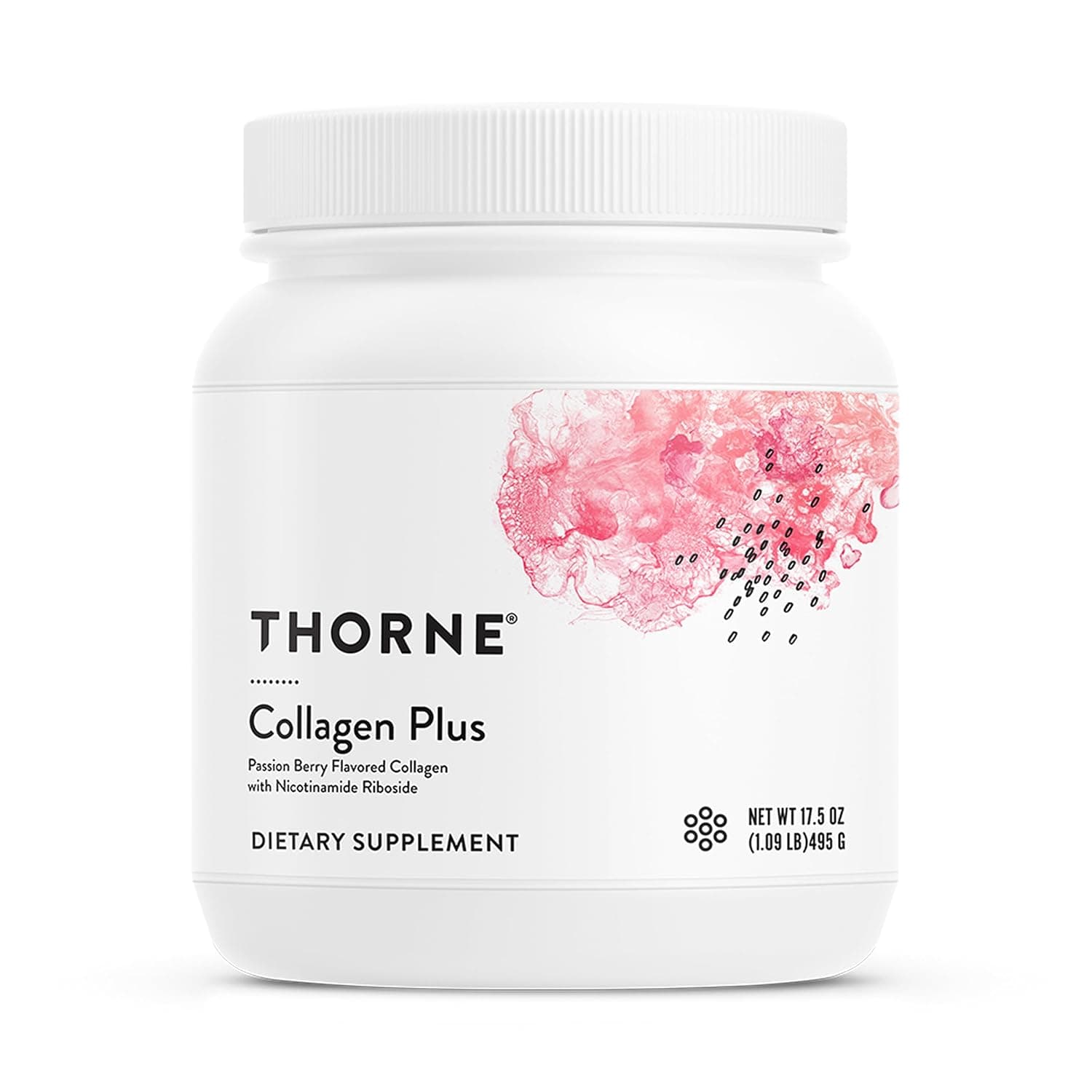 THORNE Collagen Plus - Collagen Peptides Powder with Nicotinamide Riboside and Clinically Studied Ingredients for Skin Texture and Moisture - Healthy Skin, Hair, and Nails* - 17.5 Oz - 30 Servings