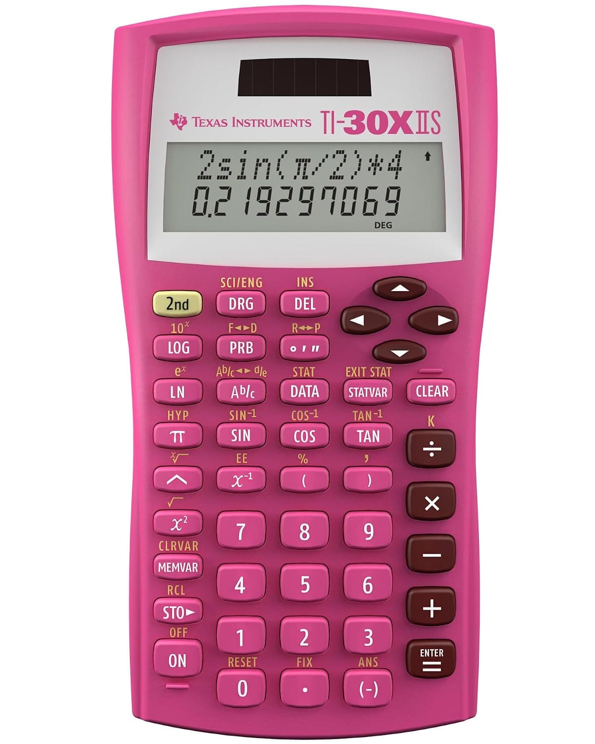 Texas Instruments TI-30X IIS 2-Line Scientific Calculator, Pink