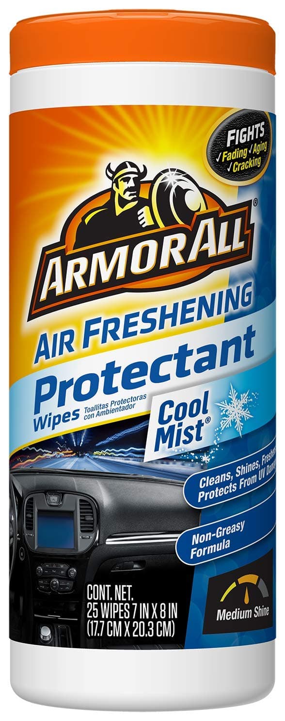 ARMOR ALL COOL MIST CAR AIR FRESHENER PROTECTIVE WIPES - 25 COUNT