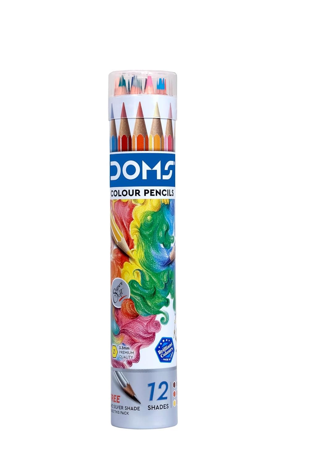 Doms COLOR PENCIL 14CLR METAL CASE ROUND NO.7200