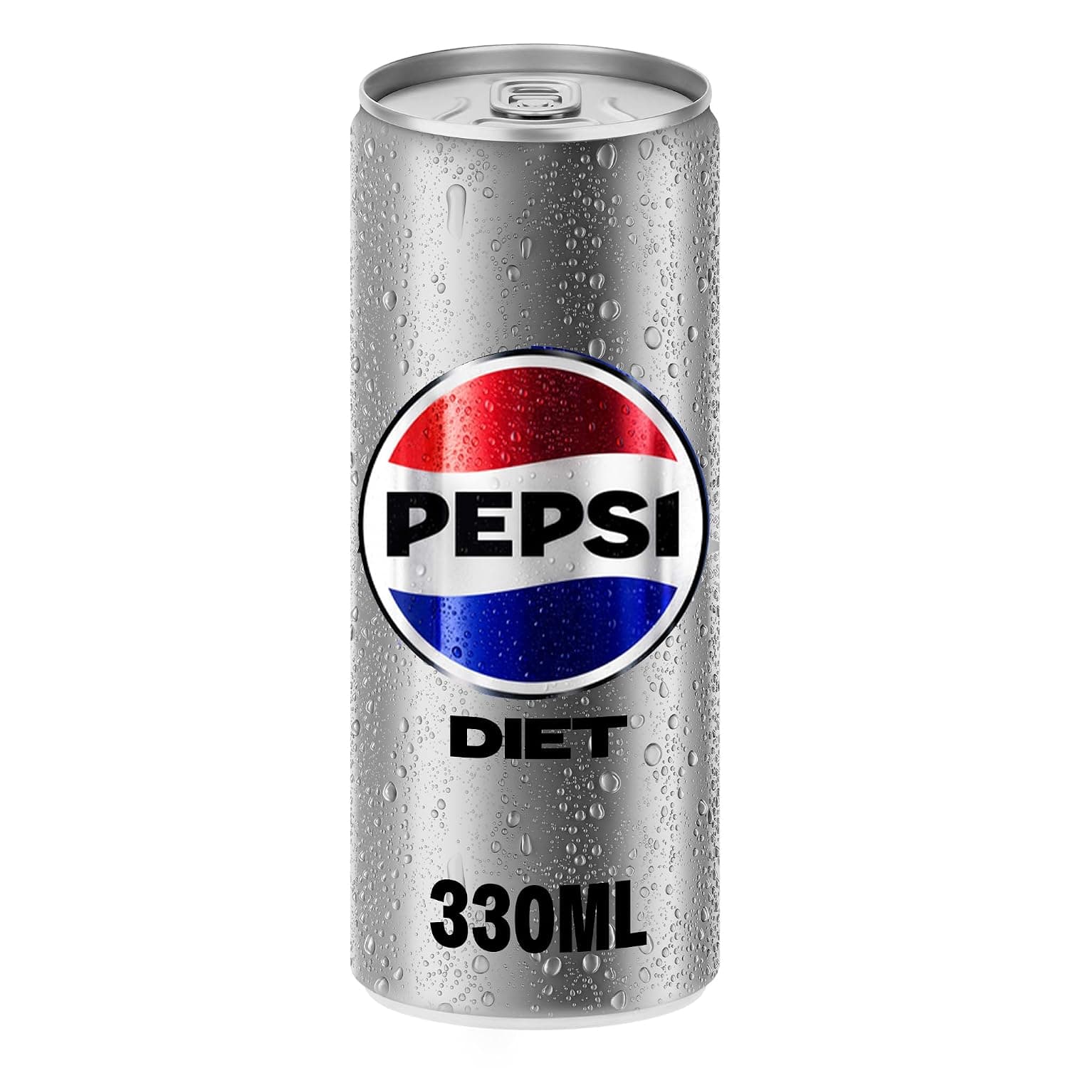 Diet Pepsi, Carbonated Soft Drink, Cans, 330ml, White