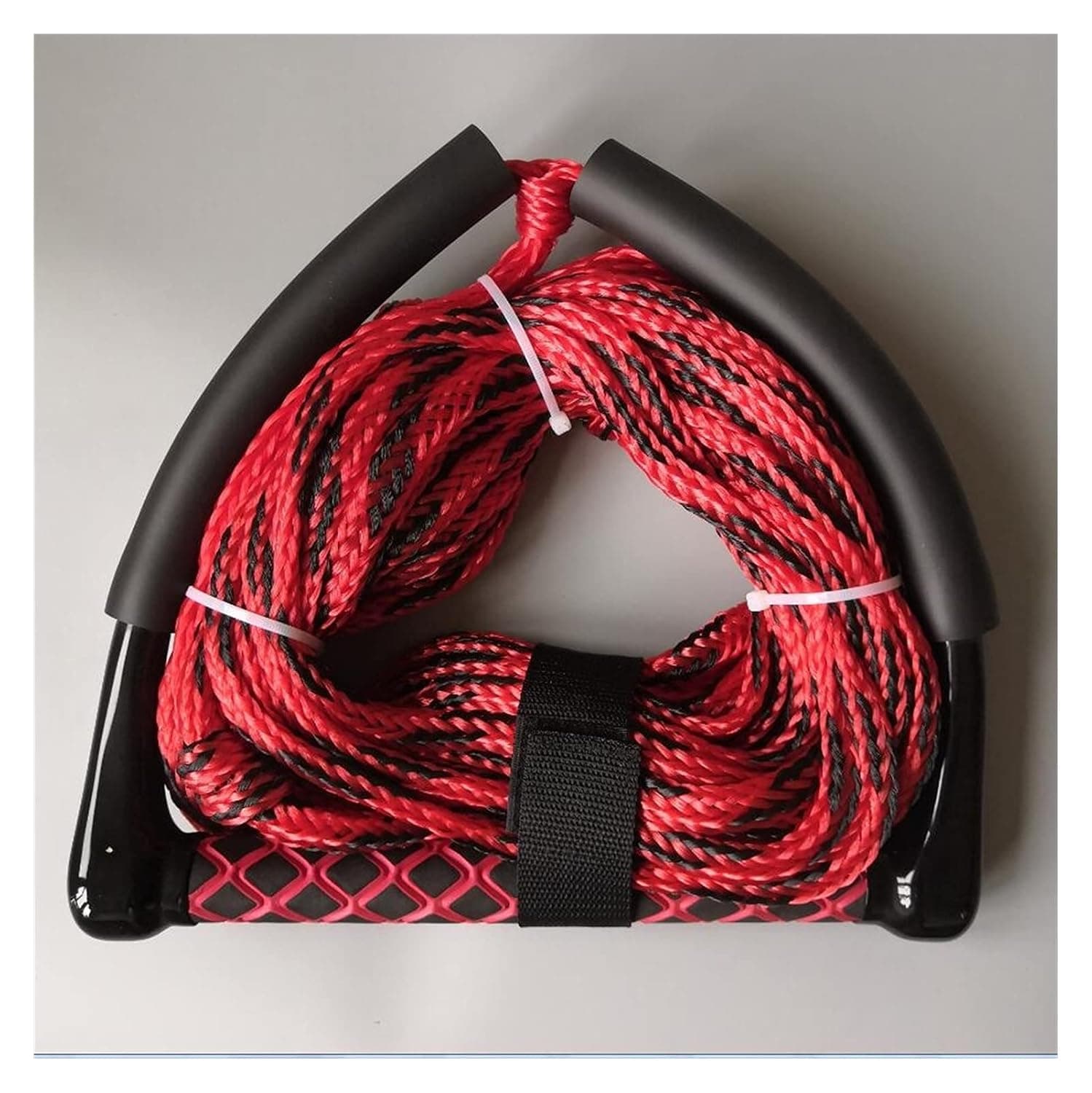 Surfboard Accessories Water Ski Wakeboard Leash 15 Inch Kneeboard Rope For Boating 3-Section Waterski Watersports Rope Floating Handle Surfboard Foot Rope Replacement (Color : Red)