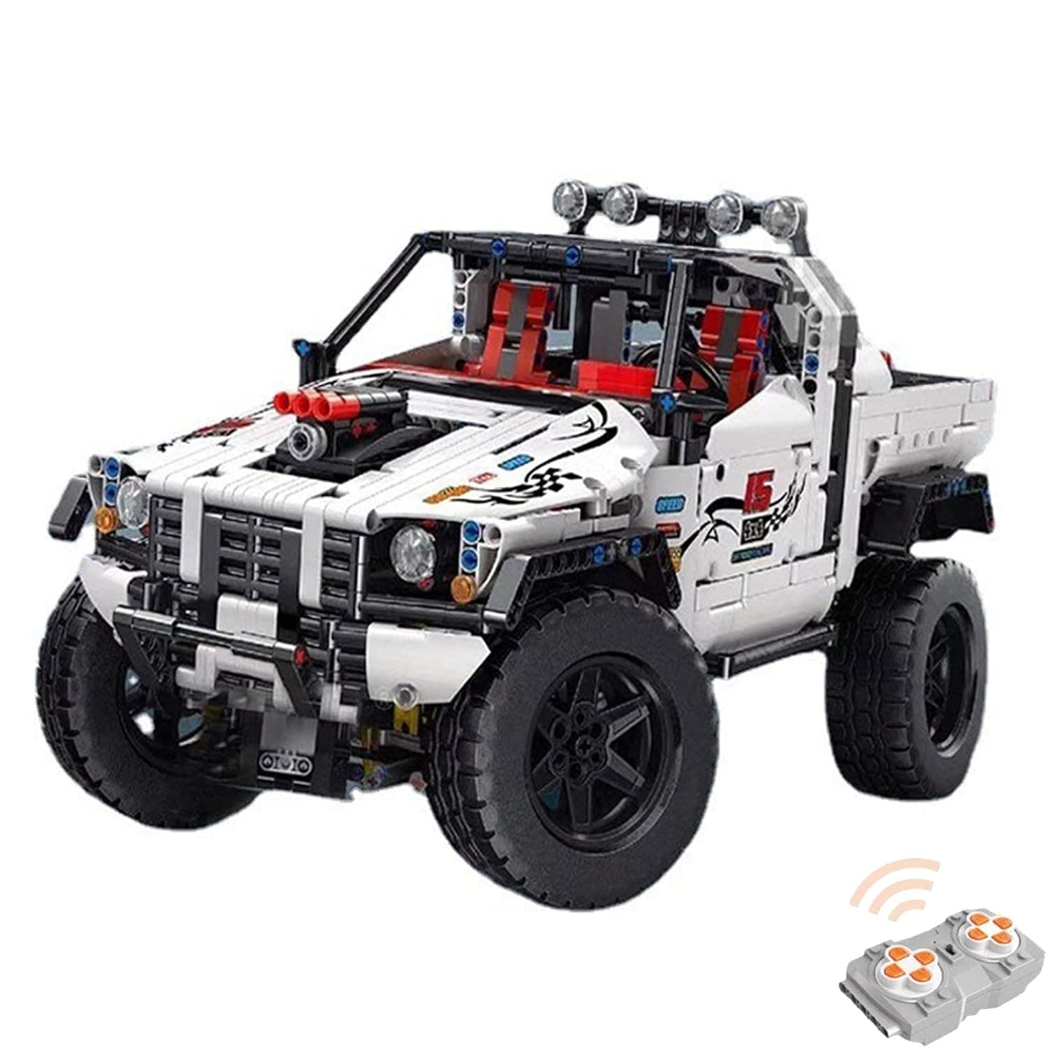Climbing Car Building Block Kits,2013 Pcs 4x4 Off-Road Car Truck Construction Toy,with Motor/App Remote Control,Moc Collections Model Puzzle Gift for Adult Kids Age 8+