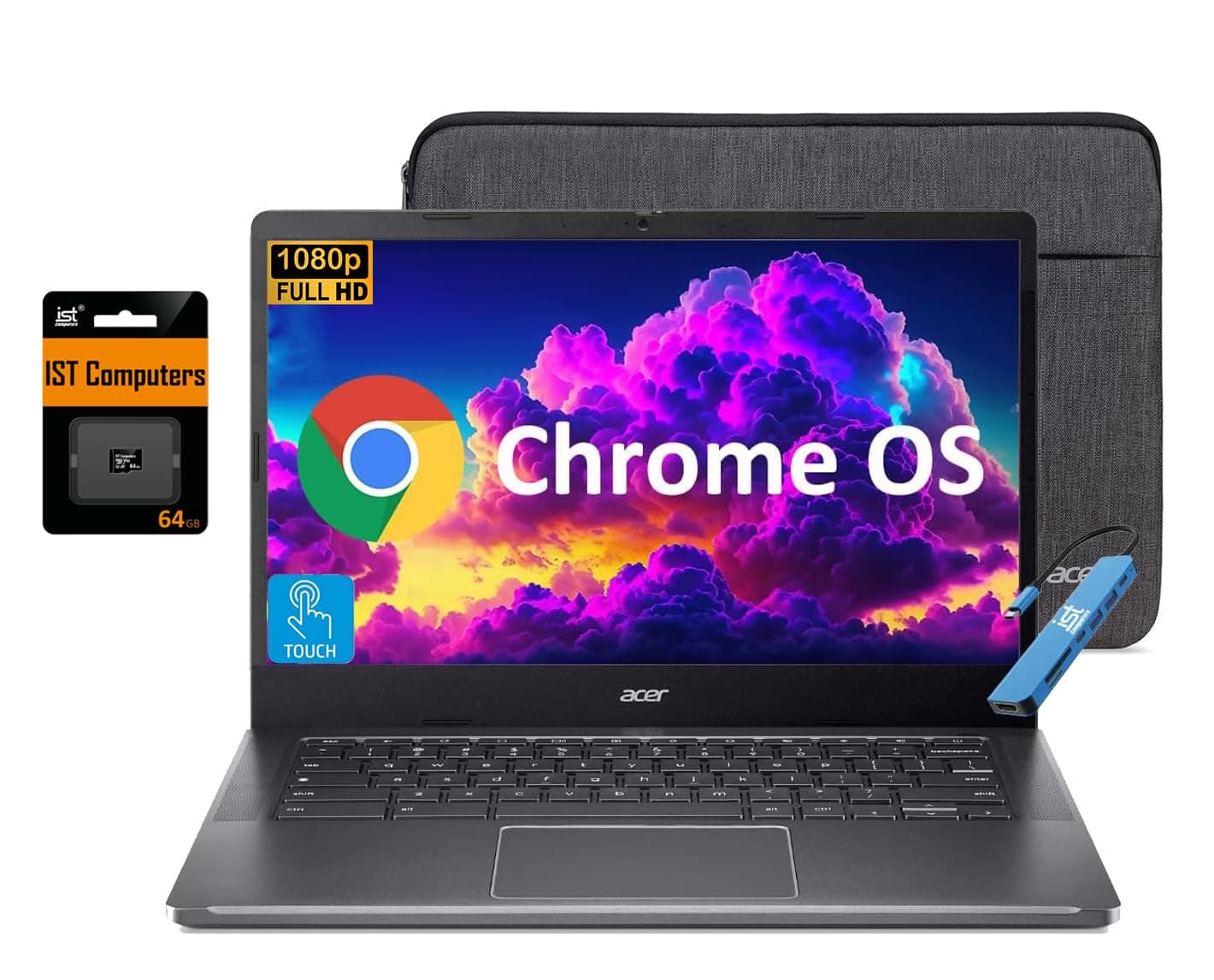 Acer Chromebook Plus 514 Touchscreen Laptop (14" FHD, Intel 8-Core i3-N305, 8GB RAM, 512GB SSD, 2TB Cloud Storage) Business, Company, Students, 11