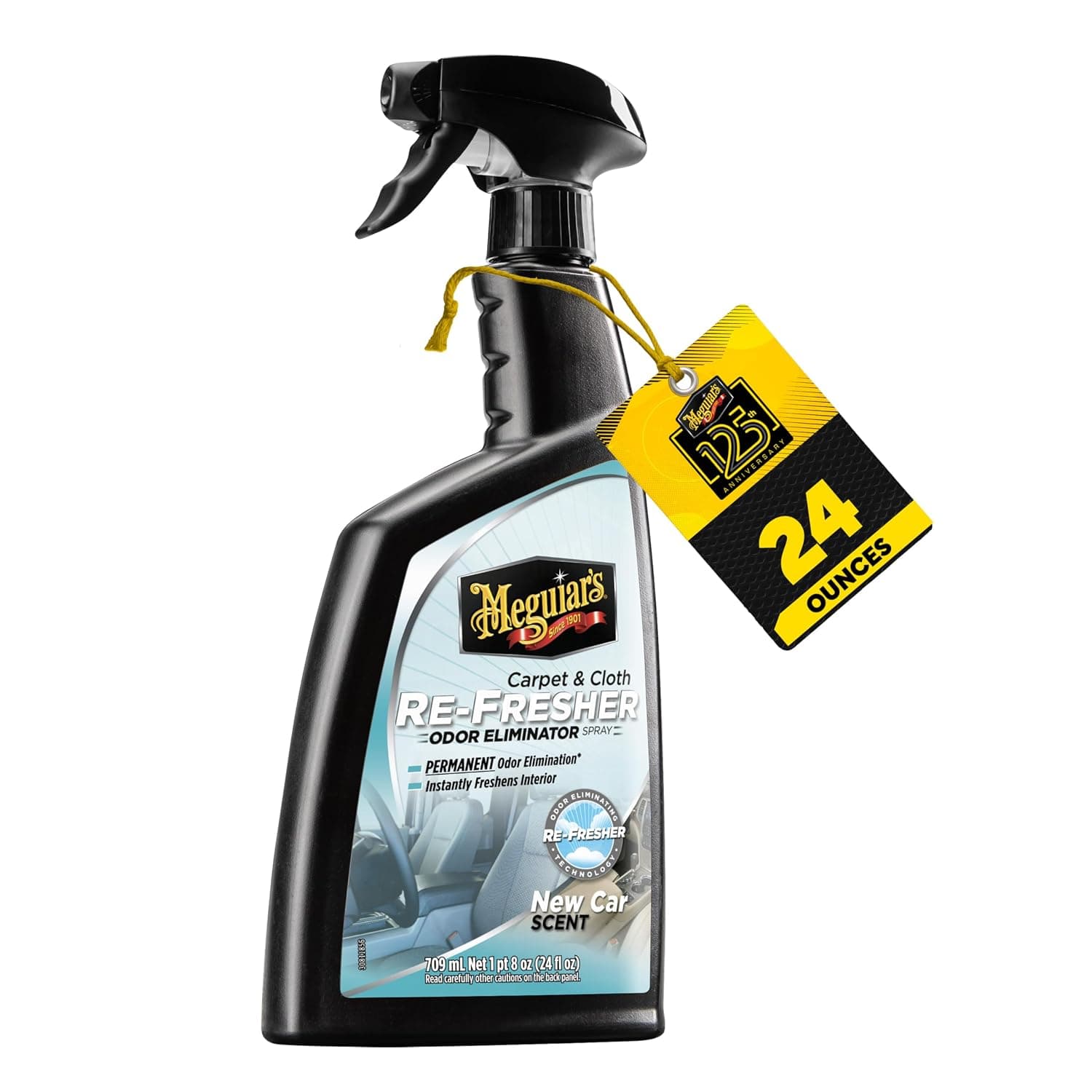 Meguiar's Carpet and Cloth Re – Fresher, 24 oz | Car Air Freshener, Fights Odors and Freshens Your Car Fabrics, Easy to Use Trigger Spray