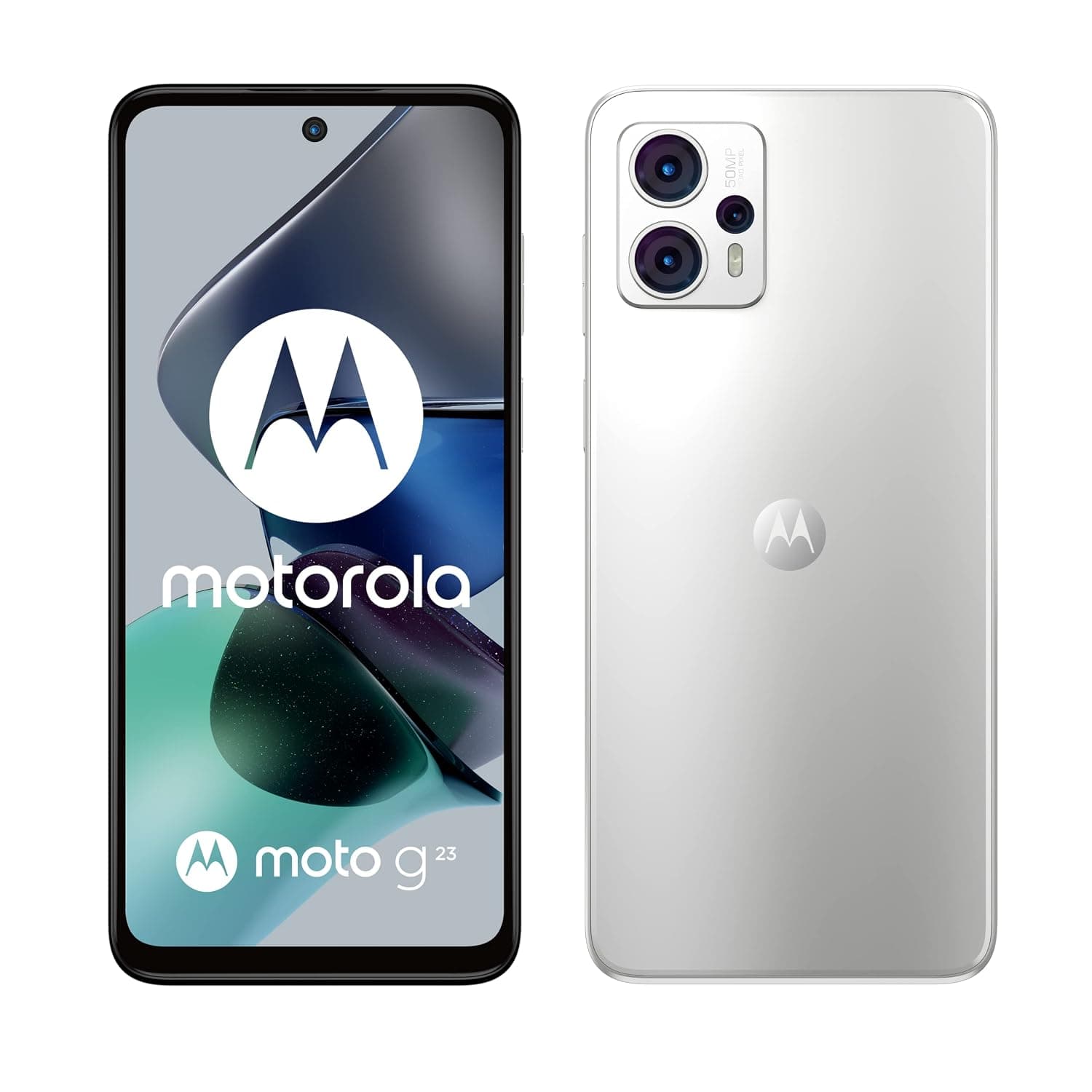 Motorola Moto G23 Dual SIM 128GB ROM + 8GB RAM Factory Unlocked 4G Smartphone (Pearl White) - International Version