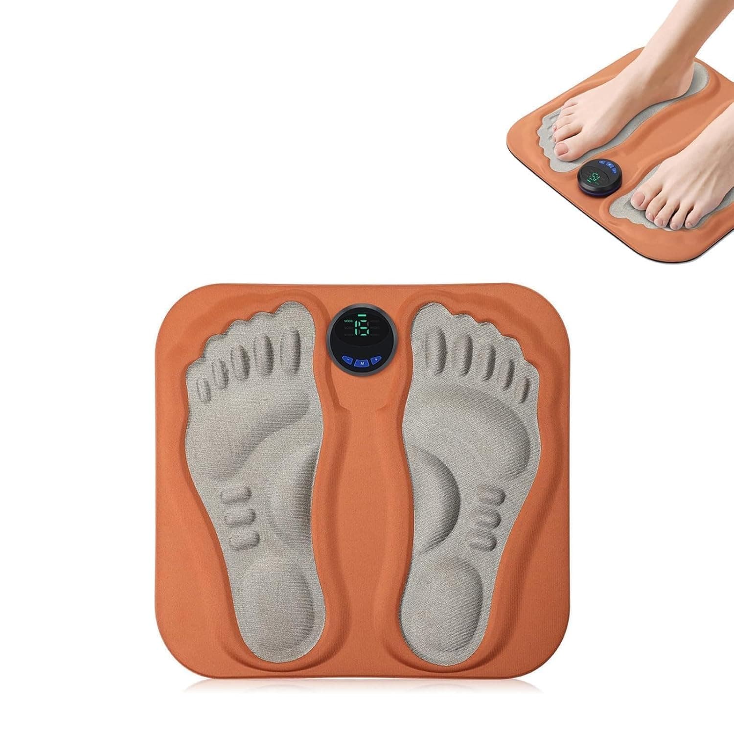 Aputue EMS Foot Massager, Portable Foot Massage Device with Heating Function, Electric Foot Massagers for Plantar Fasciitis and Circulation Improvement