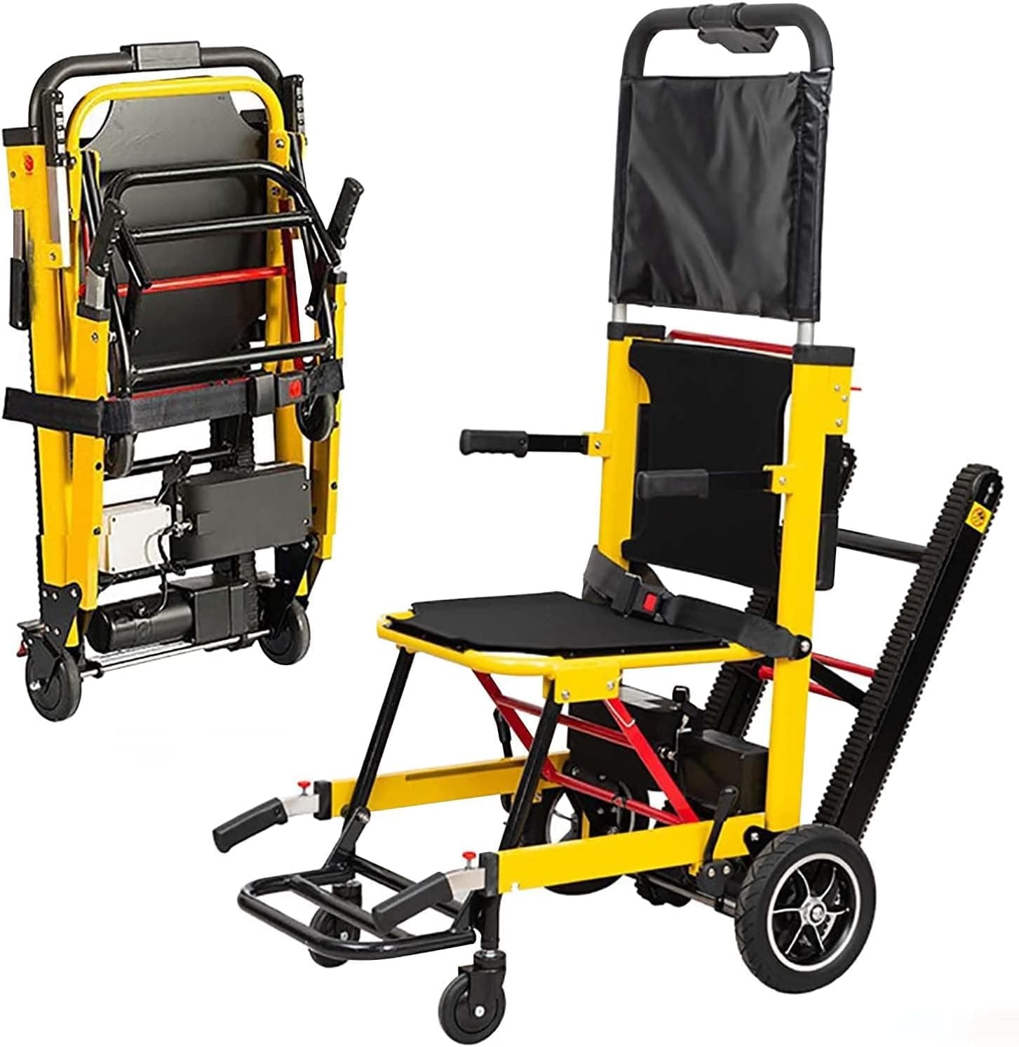Electric Stair Lift Chair Electric Crawler Stair Climber, Manual Stair Climbing Wheelchair for Elderly Disabled, Folding Lightweight - Adjustable Walking Aids,Load Capacity 353lb