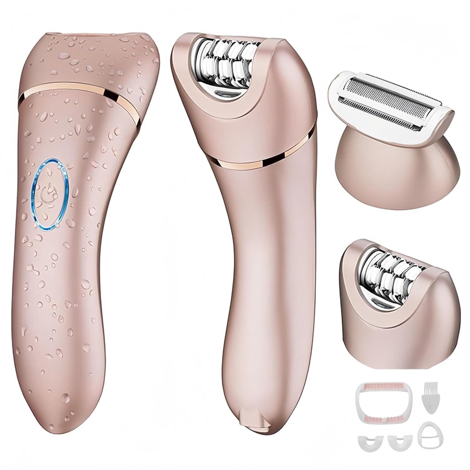 Azonee 2-in-1 Women's Epilator Set - Cordless Electric Epilator with Shaver, IPX6 Waterproof for Facial, Body & Private Parts