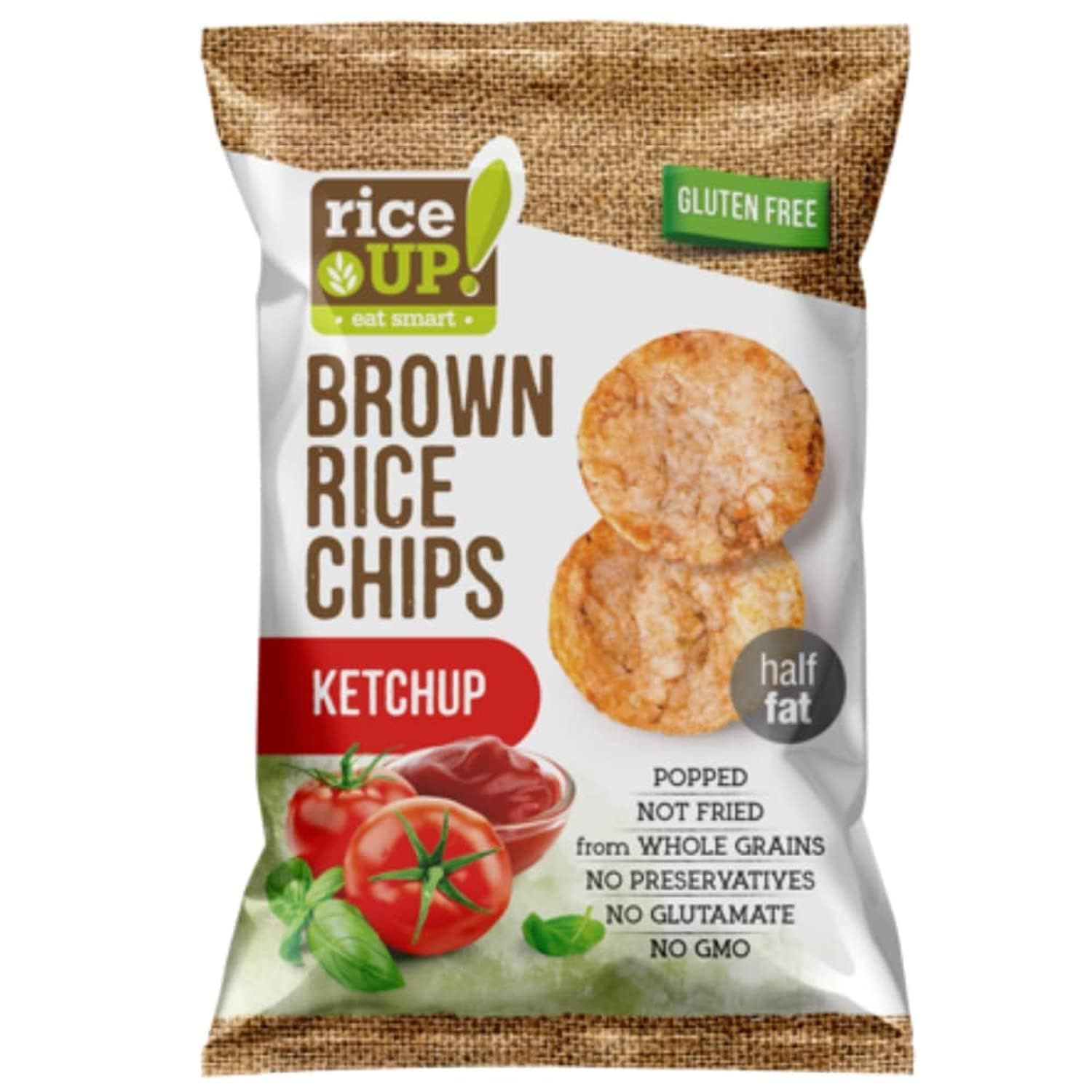 Rice Up Rice Chips With Ketchup, 60 G, Pack Of 1 132