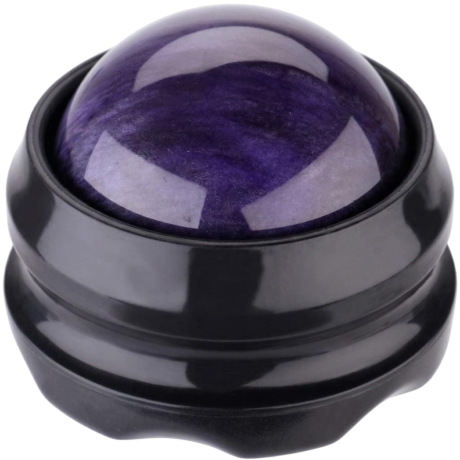 Manual Massage Ball Pain Relief Back Roller Massager Self Massage Therapy & Relax Full Body Tools for Sore Muscle Joint Pain Essential Oils or Lotion Relax (Purple)