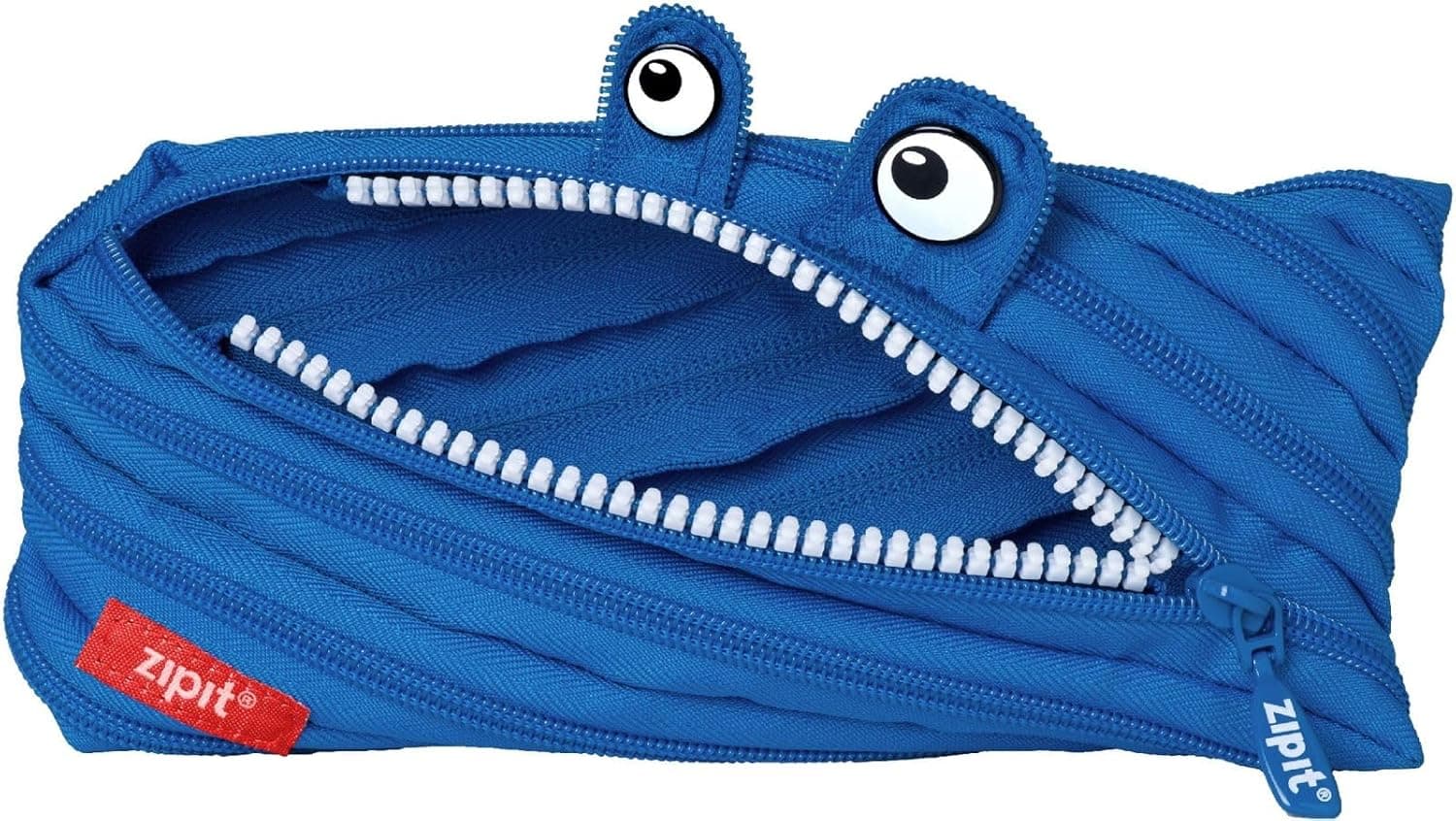 ZIPIT Monster Pencil Case for Boys | Pencil Pouch for School, College and Office | Pencil Bag for Kids (Blue)