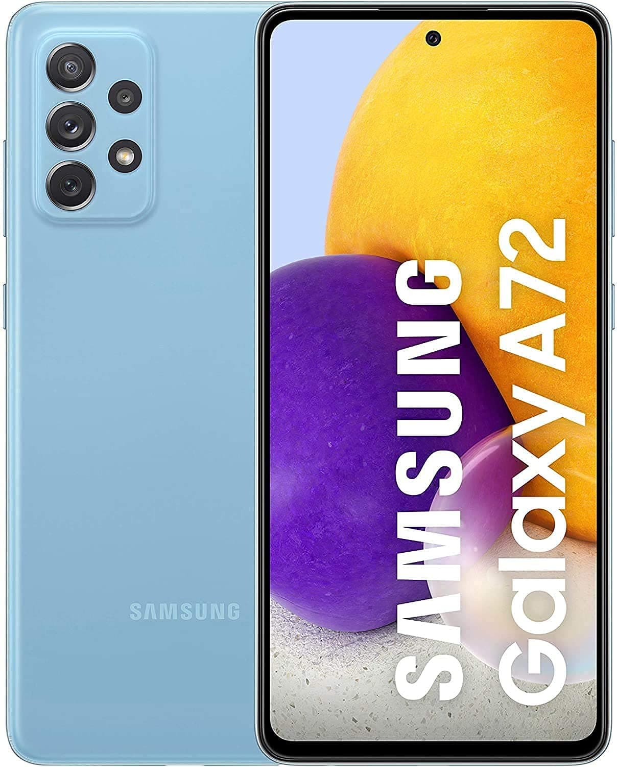 SAMSUNG Galaxy A72 A725F-DS 4G Dual 256GB 8GB RAM Factory Unlocked, International Version - Awesome Blue