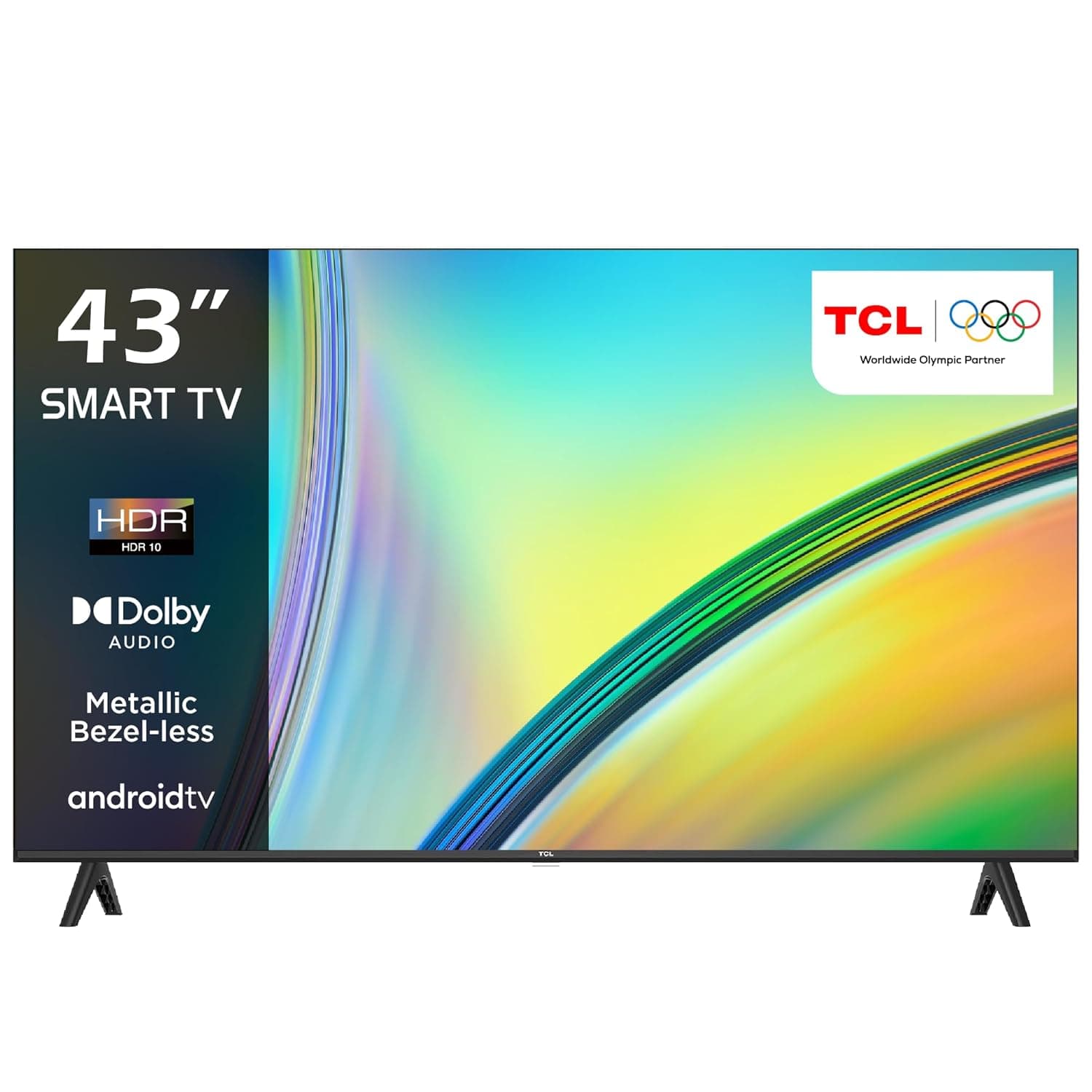 TCL 43 Inch FHD LED Google TV with Big Memory & Massive Content, Google Assistant Built-in, Micro Dimming technology, Dolby Audio, HDR10, Metallic Bezel-less Design 43S5400