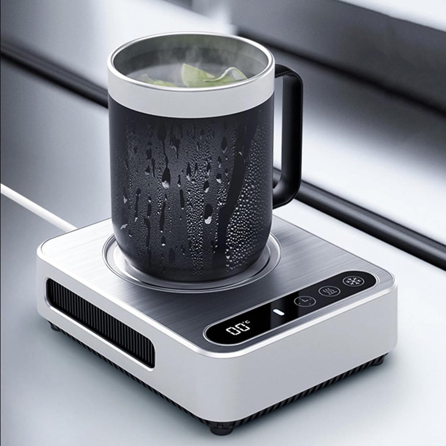 Fast Cooling Cup, Heating & Cooling Coaster, Dual Use Usb Keep Cooler Warmer, 10s Quick Freezing, 2-speed Temperature Control &18h Intelligent Timing, For Birthday Christmas Gifts