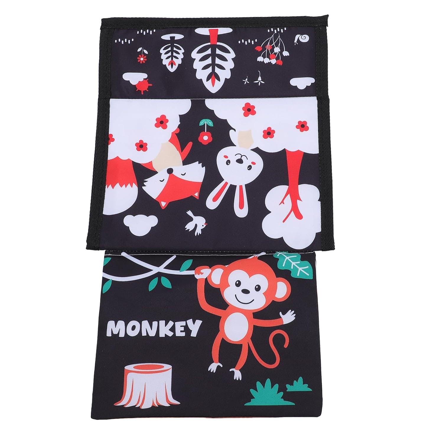 Fabater Baby Crinkle Cloth Book Animal Theme Interactive Educational Toy for Cognitive Development for Newborns and Infants Lightweight Portable Polyester Material