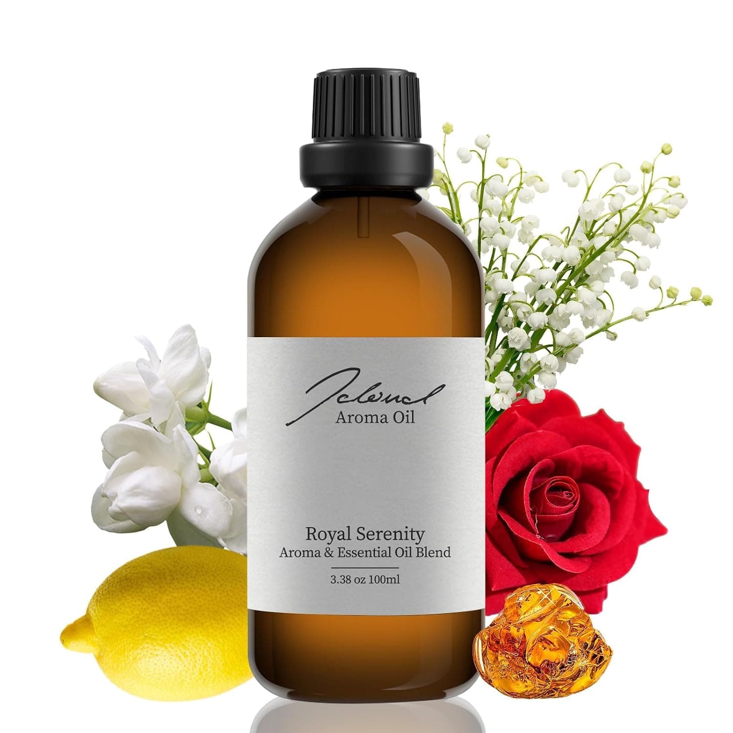 JCLOUD Royal Serenity Hotel Diffuser Oil Inspired by 5-Star Hotel Scent, Pure Aromatherapy Diffuser Oil with Lemon, Jasmine and Amber, Home Luxury & Hotel Scents for Diffuser - 100mL
