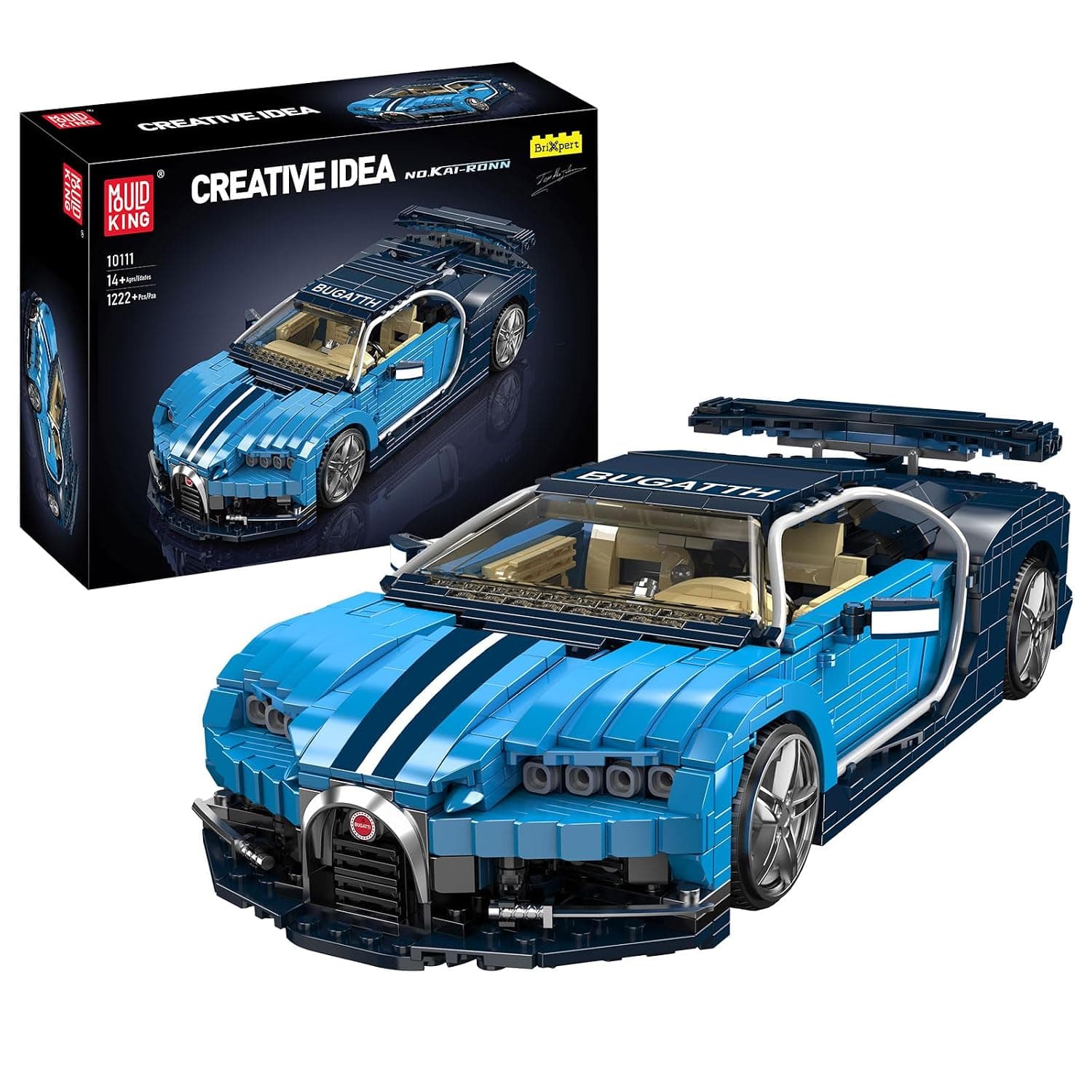 Mould King 10111 Sports Car Building Sets, Classic Super Cars Display Model (1222 PCS),Home and Office Display, Collectible for Adults and Teens