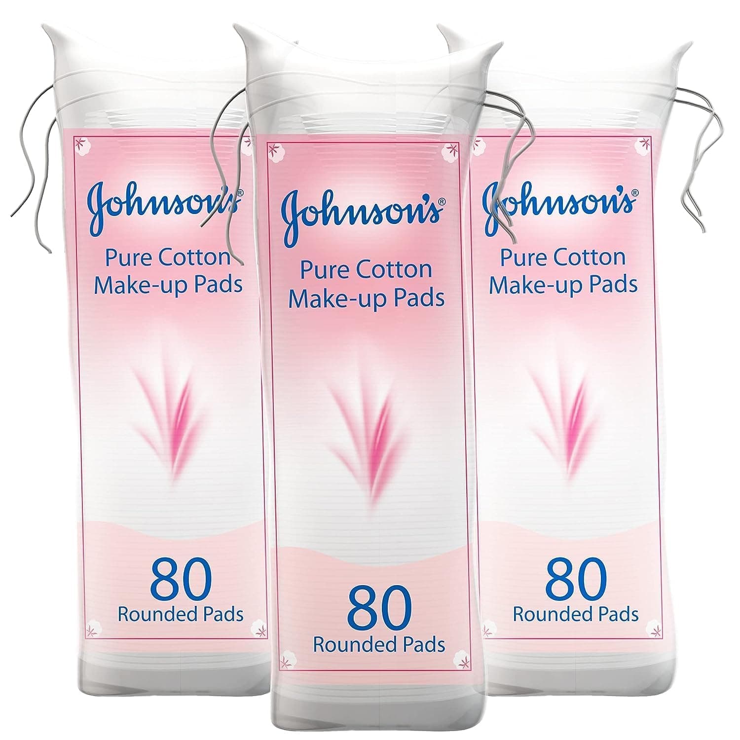 Johnson & Johnson Adult Makeup Remover Pads Pack of 3 x 80