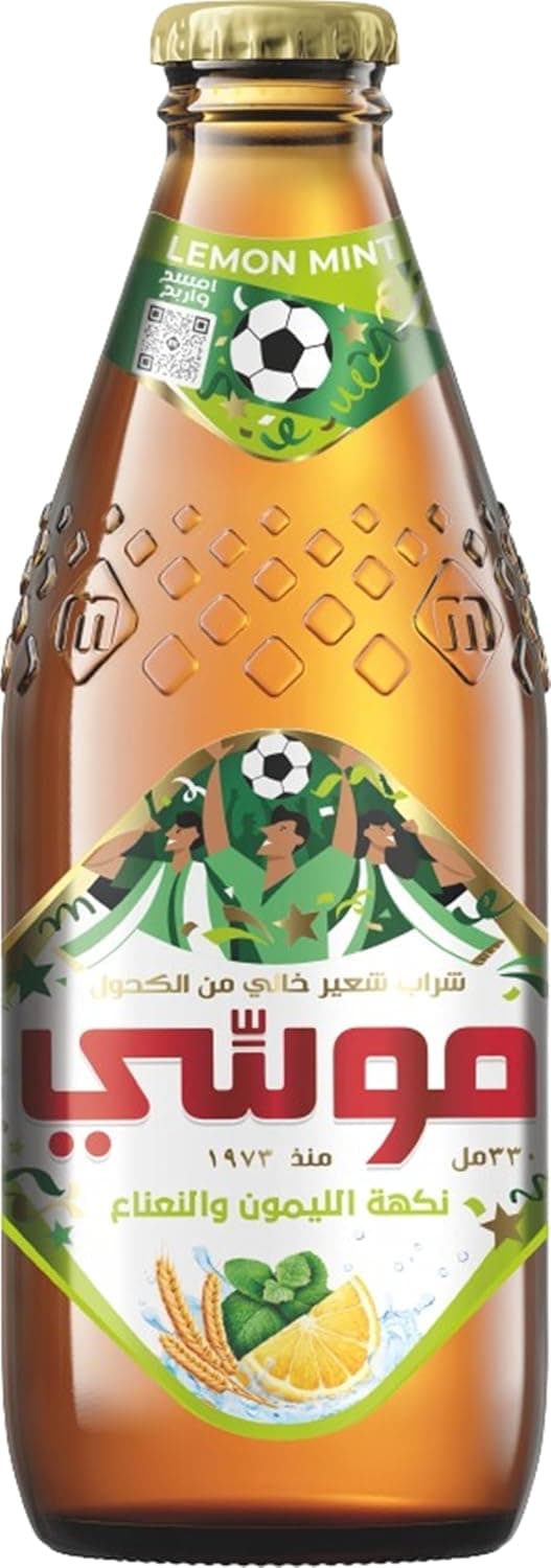 Moussy Lemon Mint Non-Alcoholic Malt Beverage, 330 ml