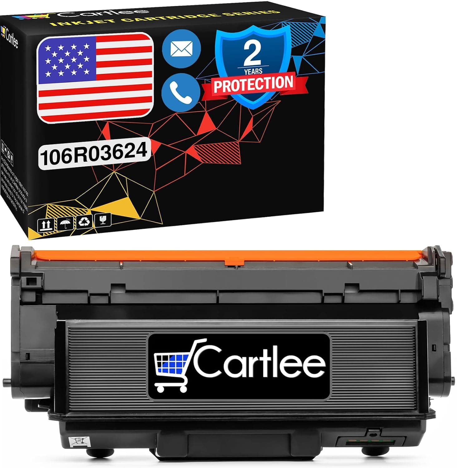 Cartlee Compatible Toner Cartridge Replacement for Xerox 106R03624 High Yield for WorkCentre 3335 3345 Phaser 3330-15000 Pages (Black) workcenter