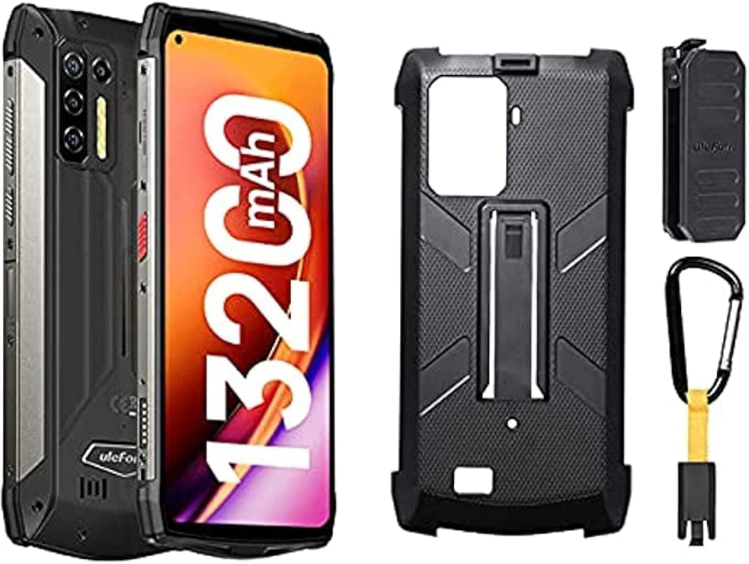 Ulefone Power Armor 13 13200mah Rugged 256GB Waterproof 6.81 Android 11 Smartphone with Mobile Phone Case (Black)