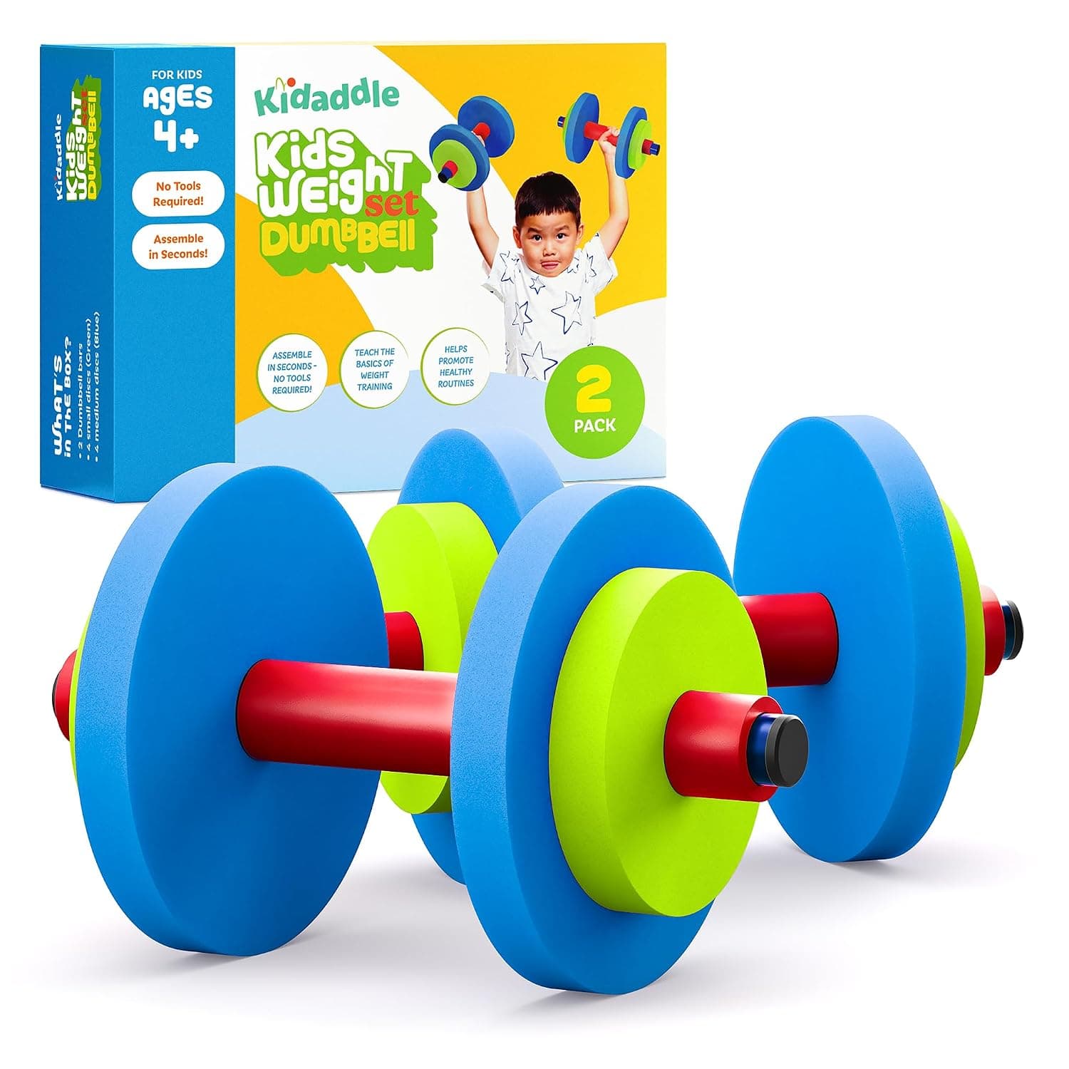 Modern Innovations Kids Weight Set Toy, Baby Workout Weights, Fun Fitness and Exercise Equipment for Toddlers