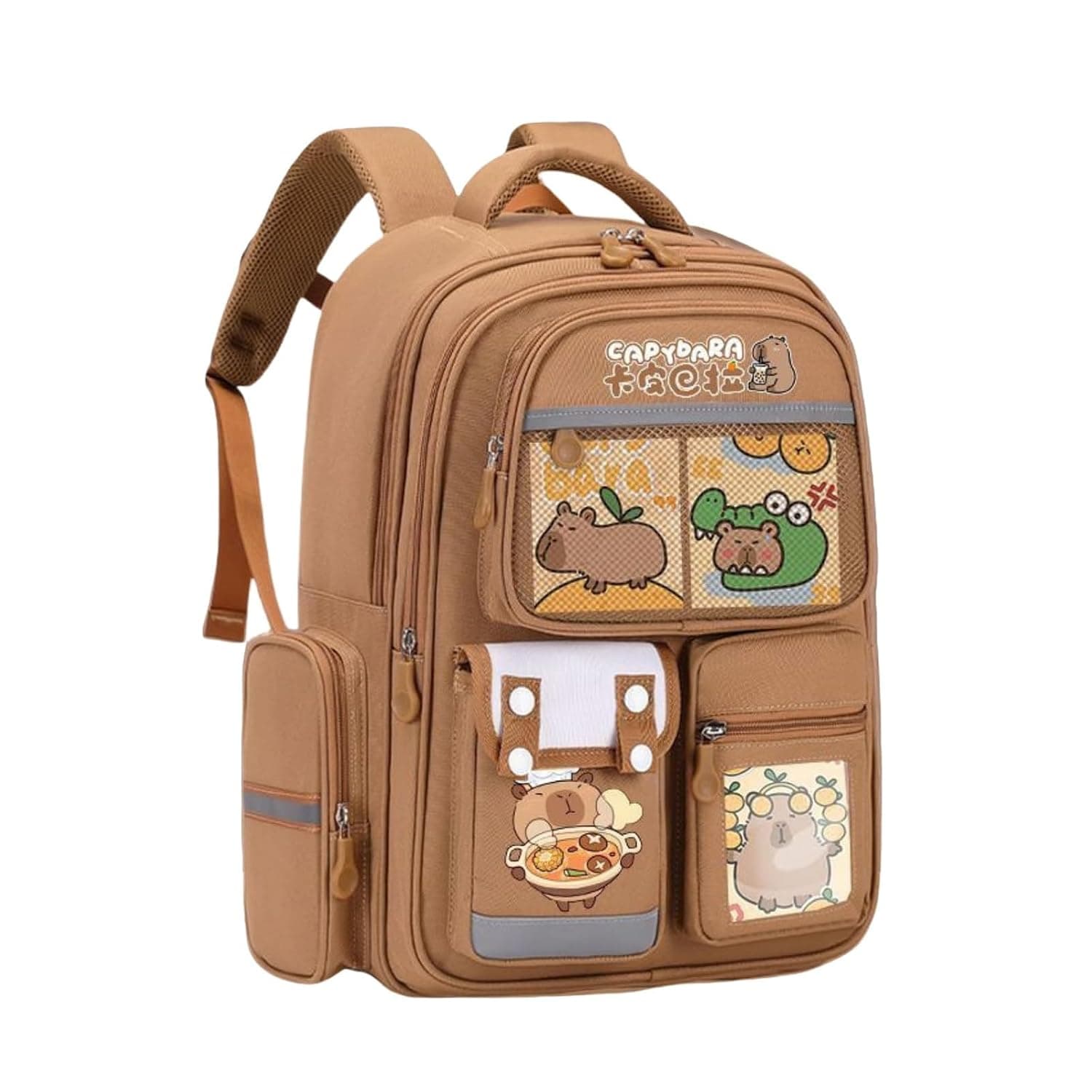 Capybara Backpack for Kids and Teens, Kawaii Cute Animal Backpack with Large Capacity, Waterproof School Bag for Boys and Girls, Lightweight Comfortable Daypack for School, Travel, and Daily Use