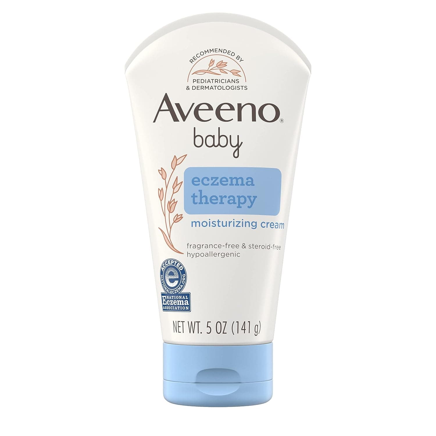 Aveeno Baby Eczema Therapy Moisturizing Cream, Natural Colloidal Oatmeal & Vitamin B5, Moisturizes & Relieves Dry, Itchy, Irritated Skin Due To Eczema, Paraben- & Steroid-Free, 5 Oz