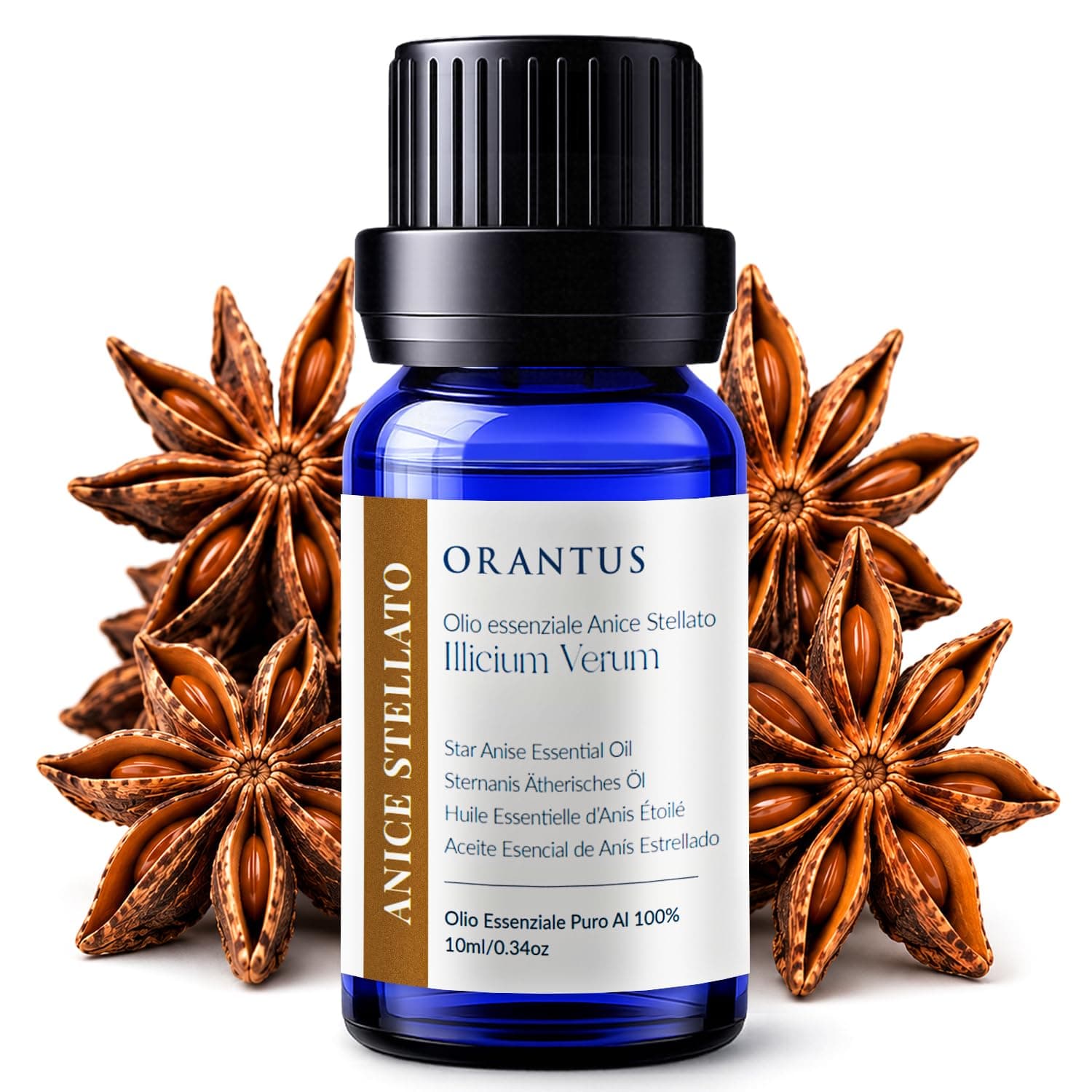 Essential Oil Star Anise 10 ml Pure 100% Natural for Aromatherapy and Diffuser