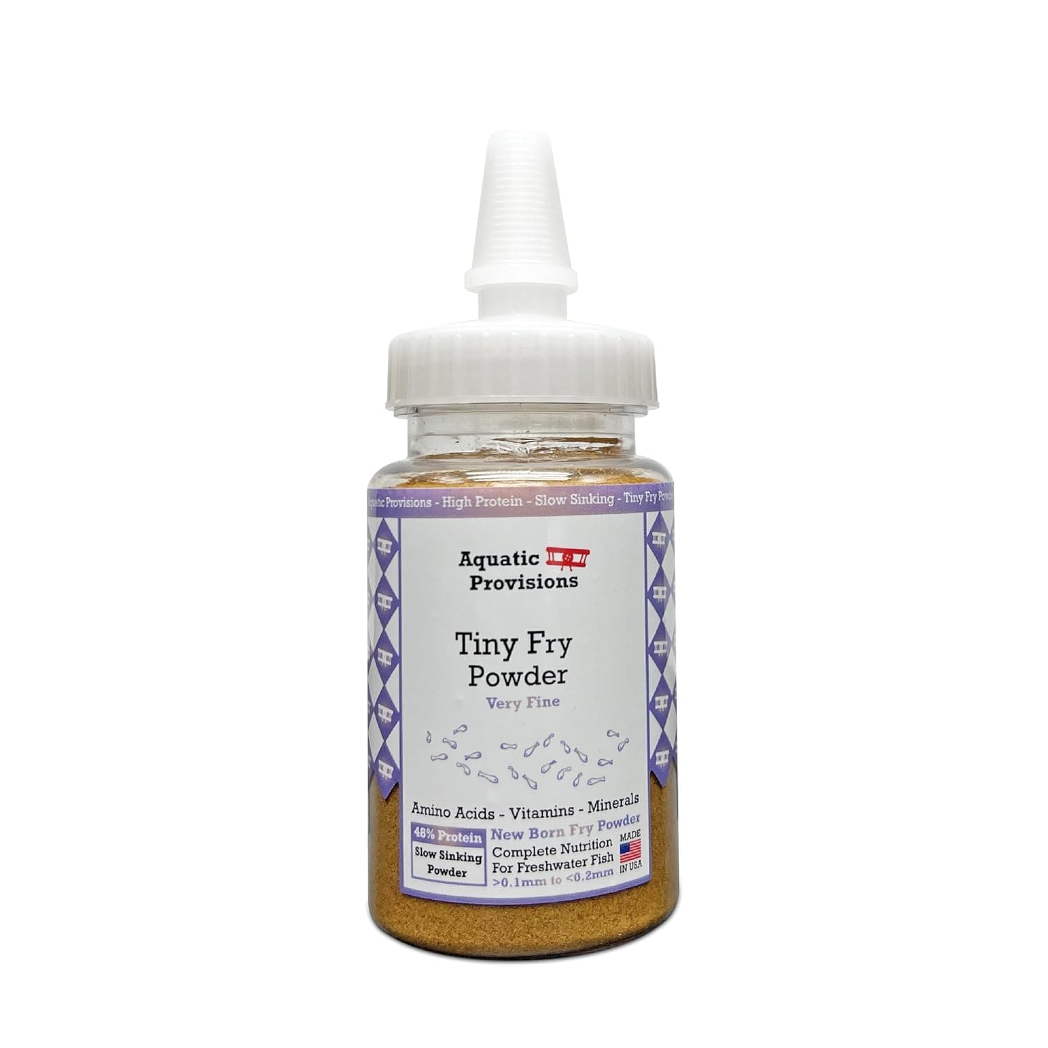 Aquatic Provisions Tiny Fry Fish Food 1.76 oz, Fine Powder for Newborn Aquarium Fish | Fine Powder, For Newborn Aquarium Fish