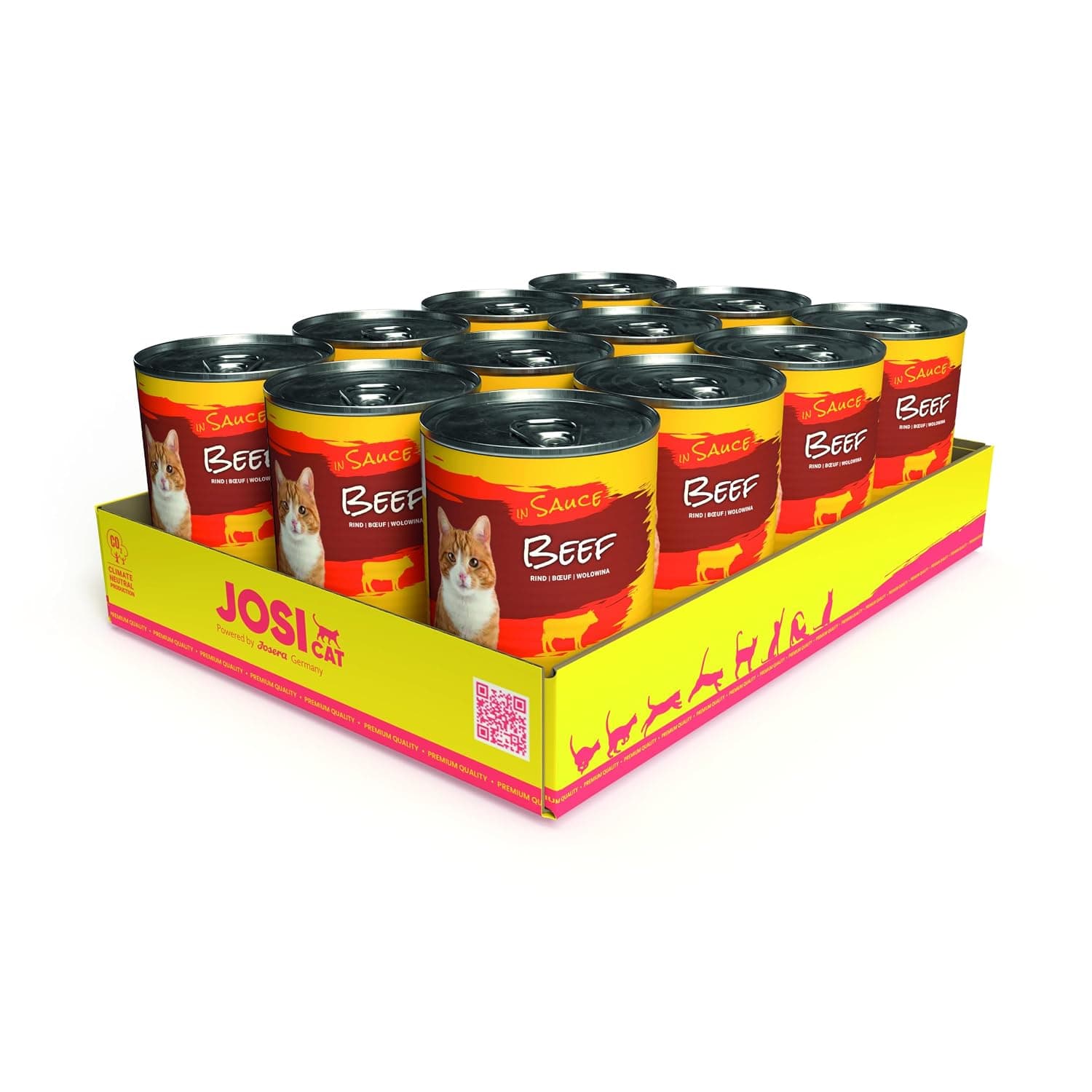 JosiCat Wet Food Beef in Sauce 415g - Case (12 Pieces)