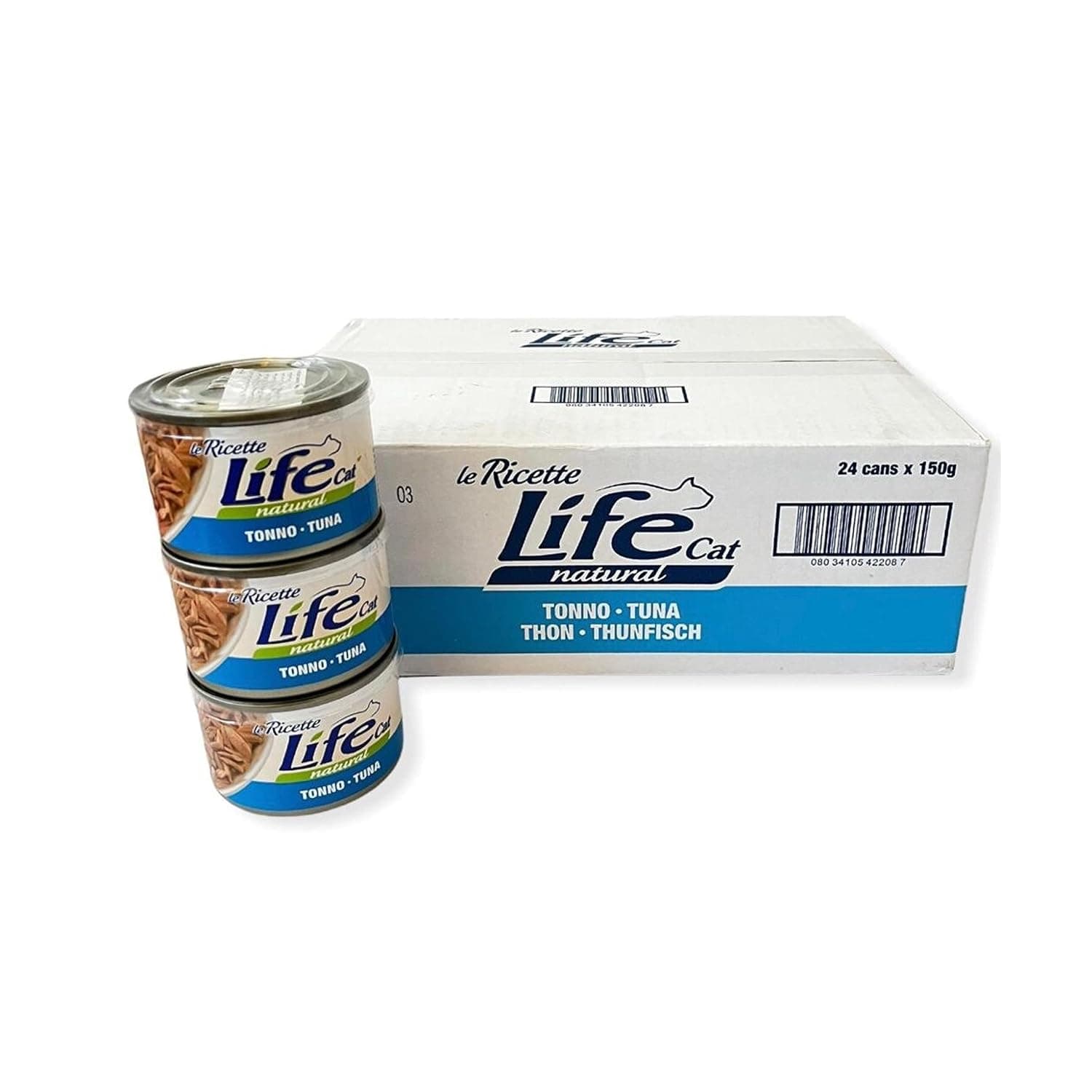 Life Cat 102371 Recipes Can With Tuna, 150 Grams x 24