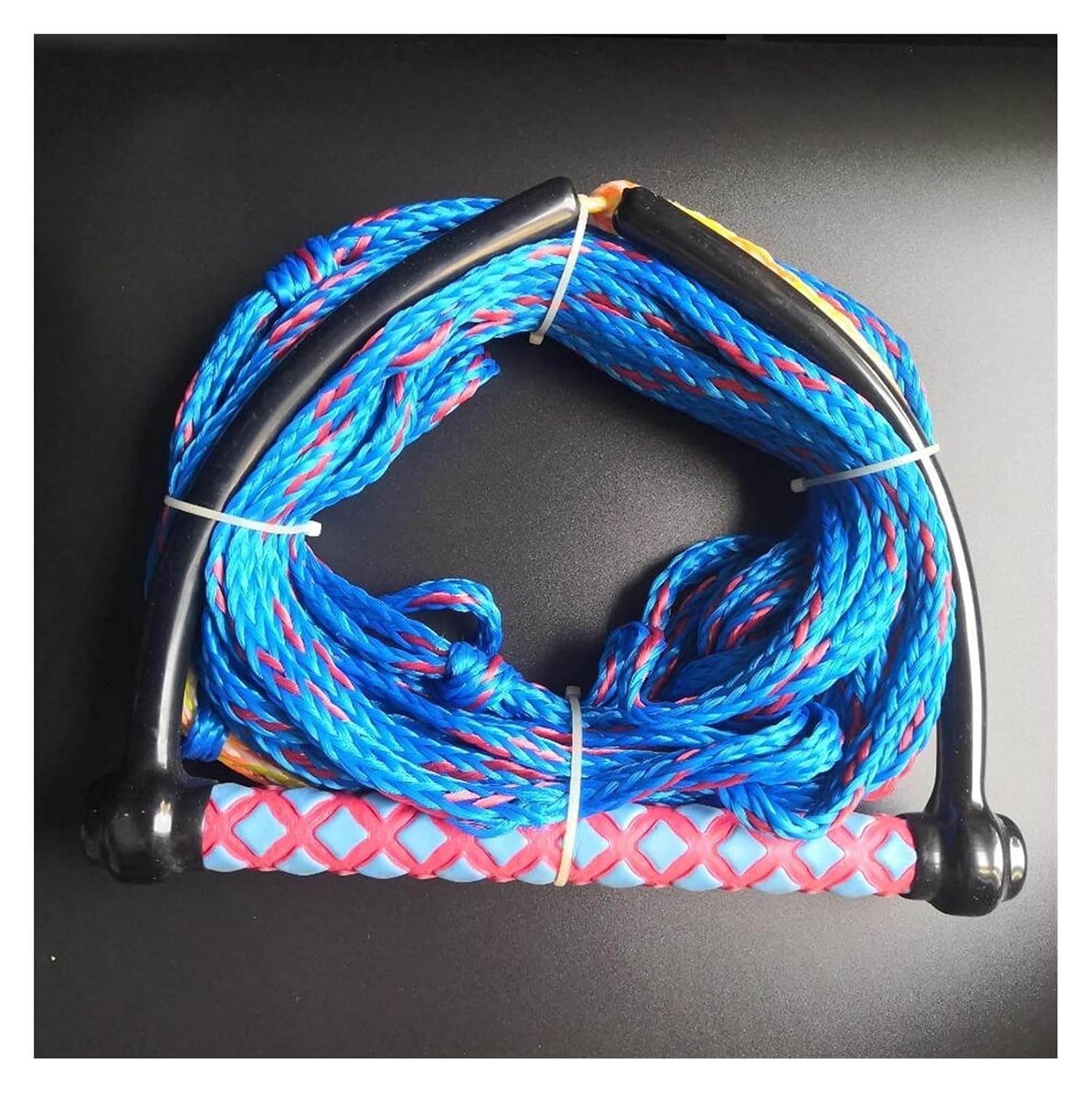 Surfboard Accessories Water Ski Wakeboard Leash 15 Inch Kneeboard Rope For Boating 3-Section Waterski Watersports Rope Floating Handle Surfboard Foot Rope Replacement (Color : Blue 3)