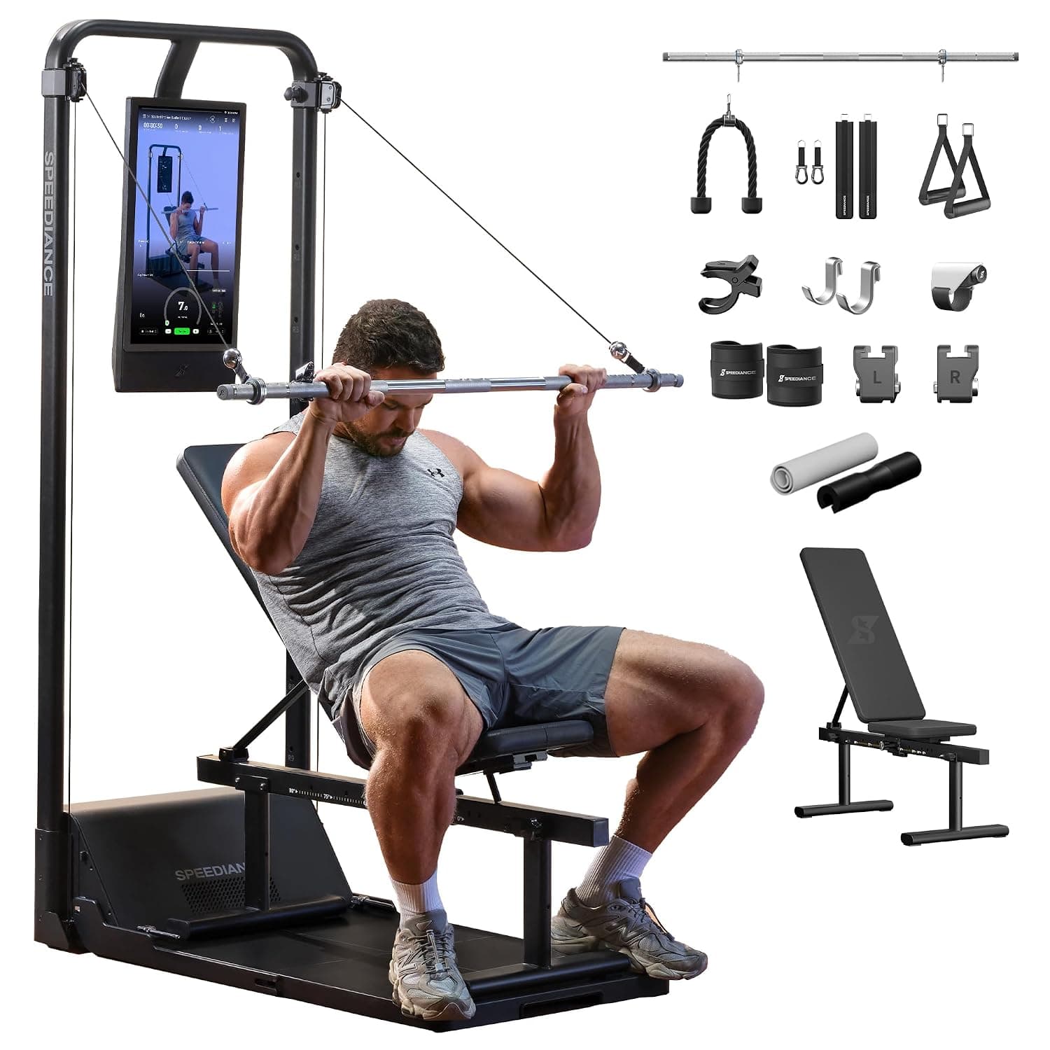 Gym Monster 2 Smart Home Gym, Upgraded AI-Powered Home Workout Machine, Multi-Functional Smith Machine, Full Body Strength Training Fitness Equipment, All-in-One Workout Station