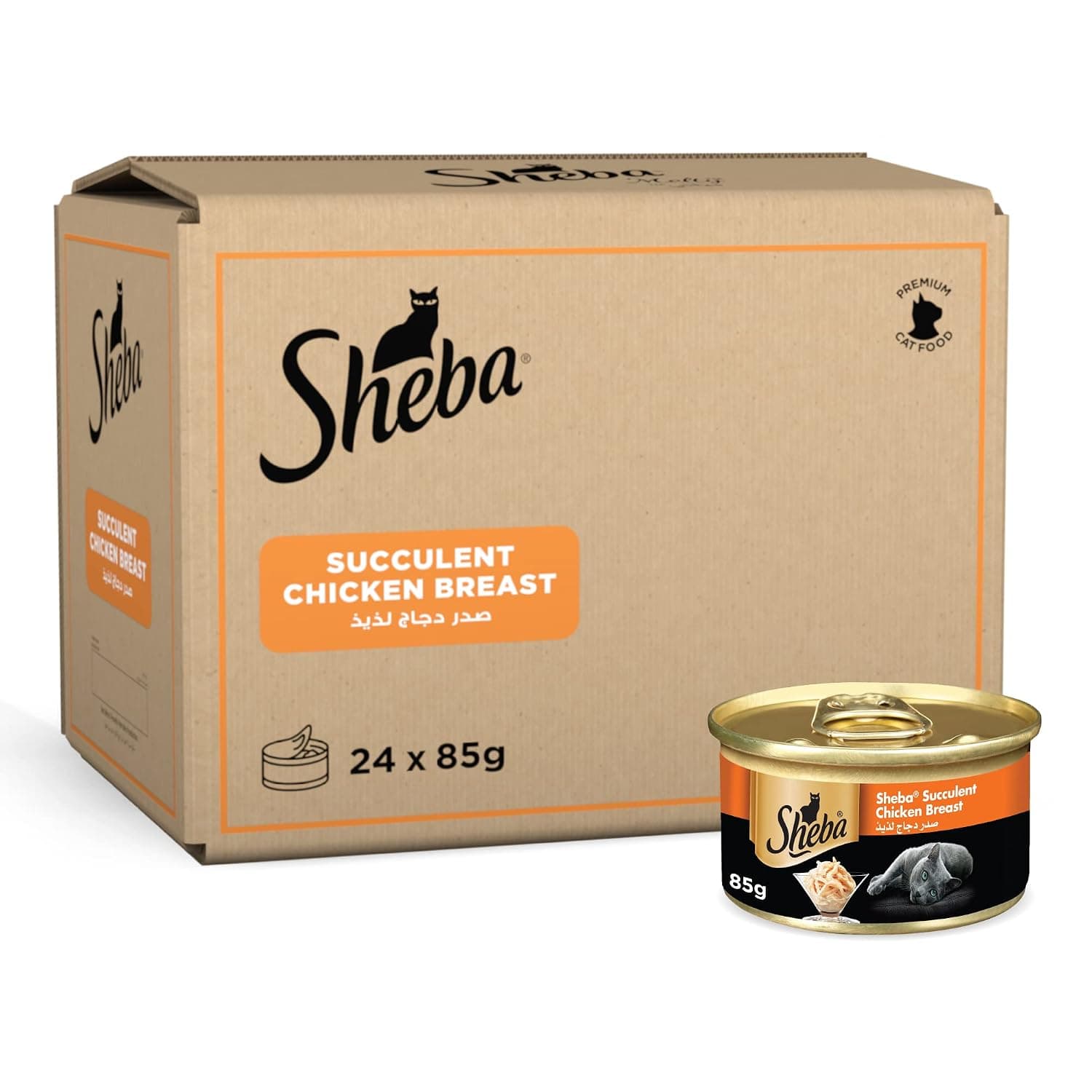 Sheba Succulent Chicken Breast Flavor Wet Cat Food, 24 x 85 g