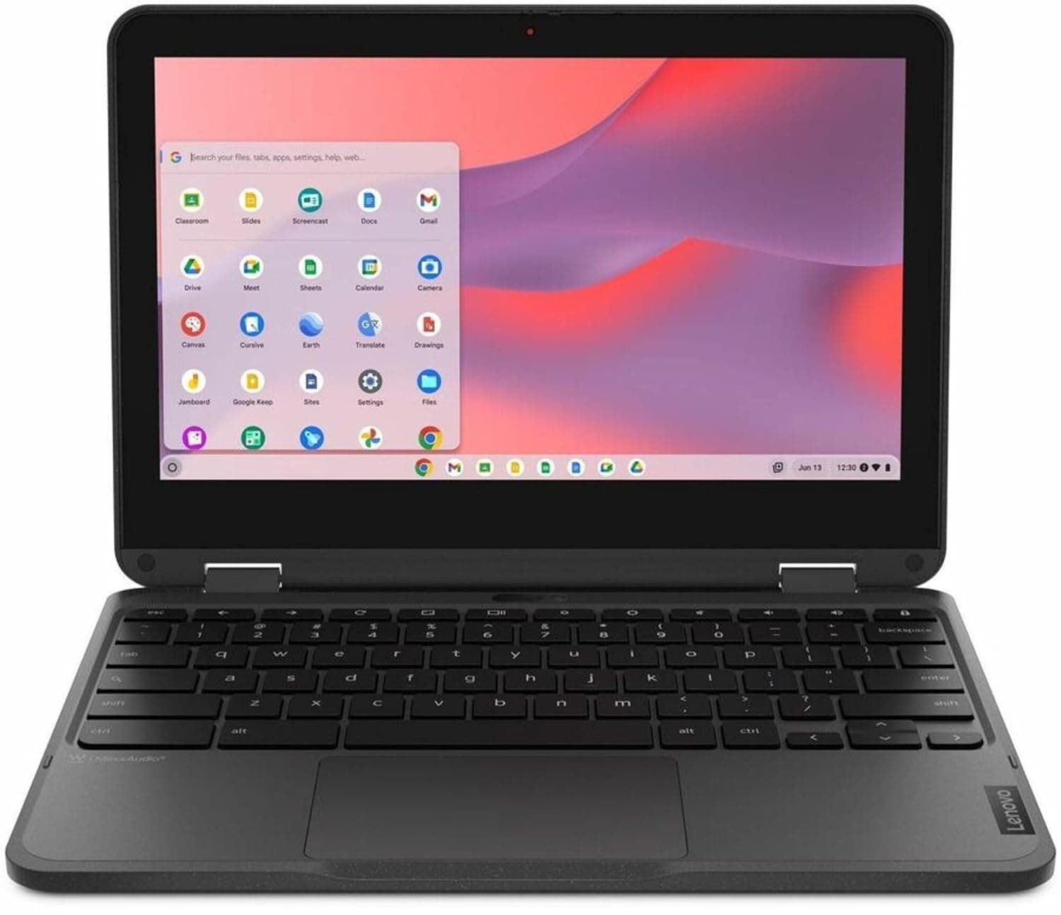 Lenovo 500e Chromebook Gen 4s 83L40000US 11.6" Touchscreen Convertible 2 in 1 Chromebook - HD - Intel N-Series N100-4 GB - 64 GB Flash Memory - English Keyboard - Gray