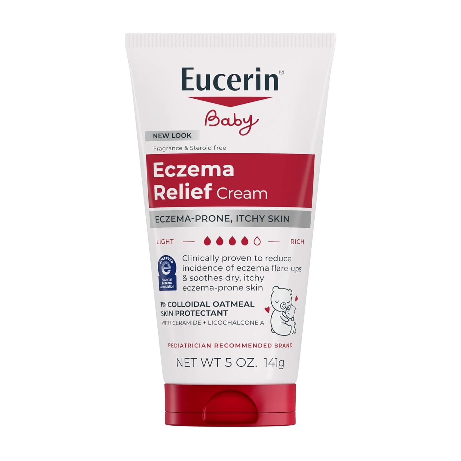 Eucerin Baby Eczema Relief Body Cream - Steroid & Fragrance Free For 3+ Months of Age - 5 Oz. Tube