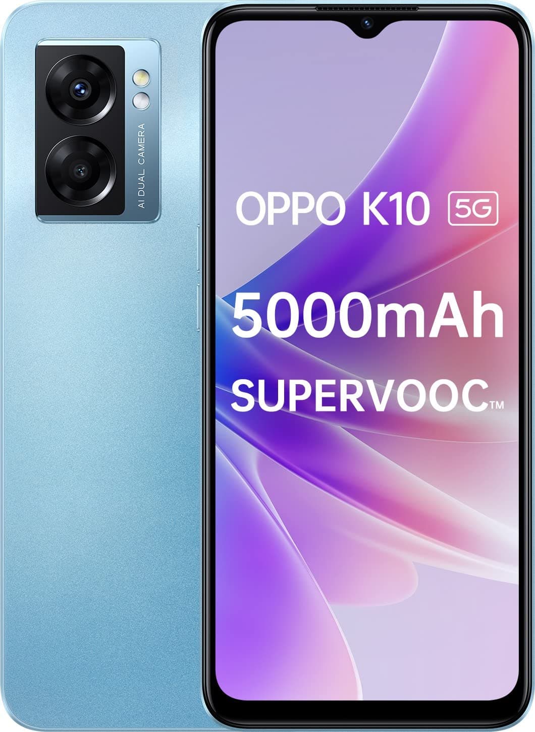 OPPO K10 5G Dual-SIM 128GB ROM + 8GB RAM (GSM only | No CDMA) Factory Unlocked Smartphone (Ocean Blue) - International Version