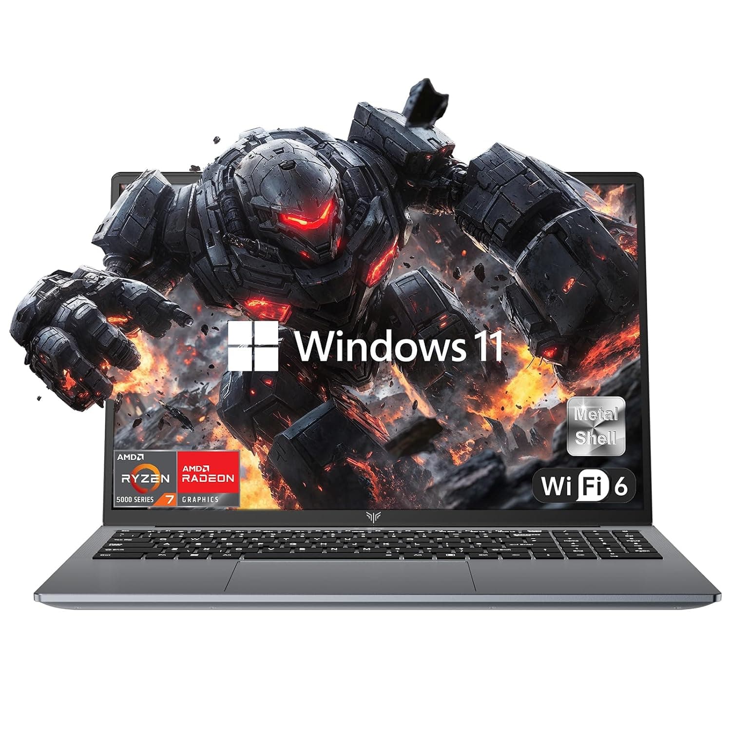 KAIGERR 2025 Laptop, Laptop with AMD Ryzen 7 5700U (8C/16T, Up to 4.3GHz), 16GB RAM 512GB NVMe SSD Laptop Computer, Radeon RX Vega 8 Graphics, 16.0-inch FHD Display, WiFi 6, 53Wh Battery, Backlit KB