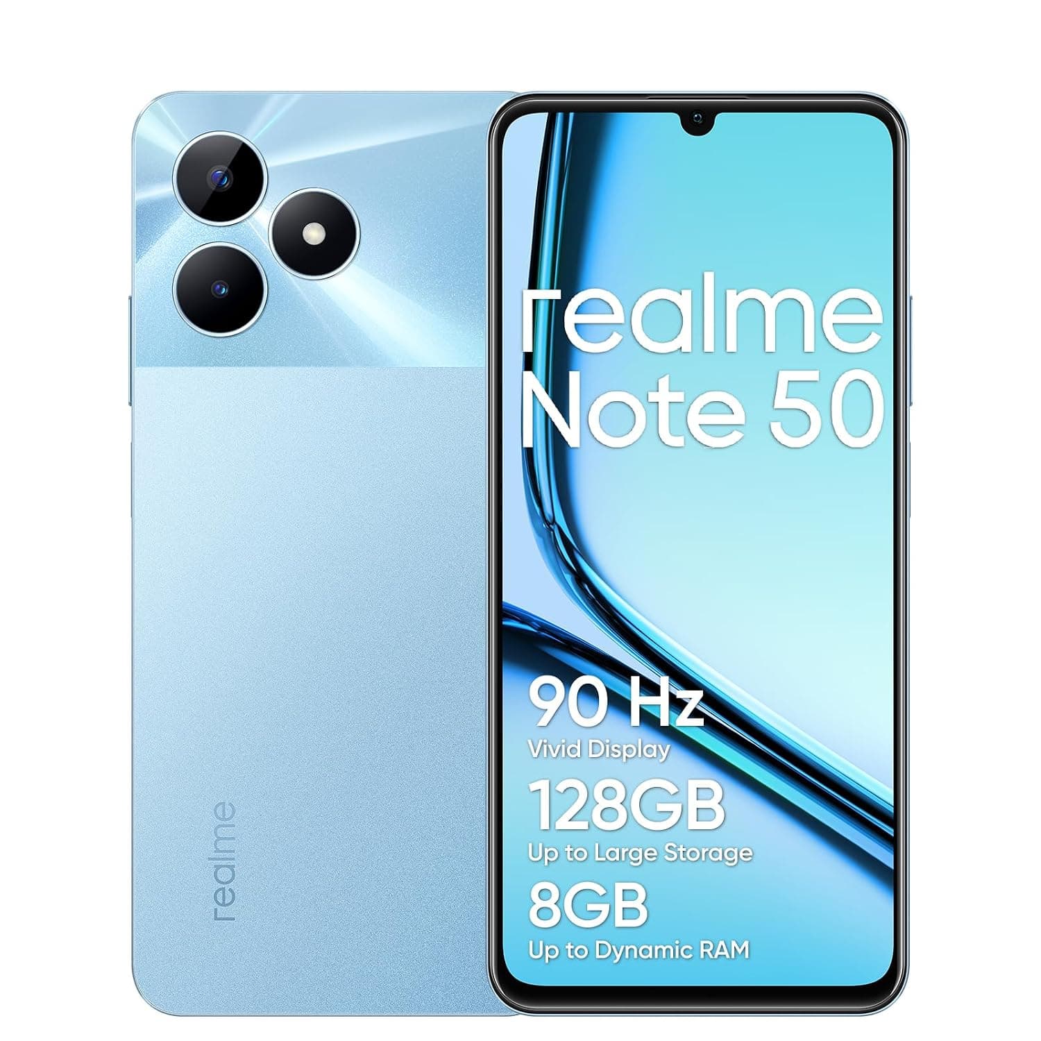 Realme Note 50 DUAL SIM 128GB ROM + 4GB RAM (GSM ONLY | NO CDMA) Factory Unlocked 4G/LTE Smartphone (Sky Blue) - International Version