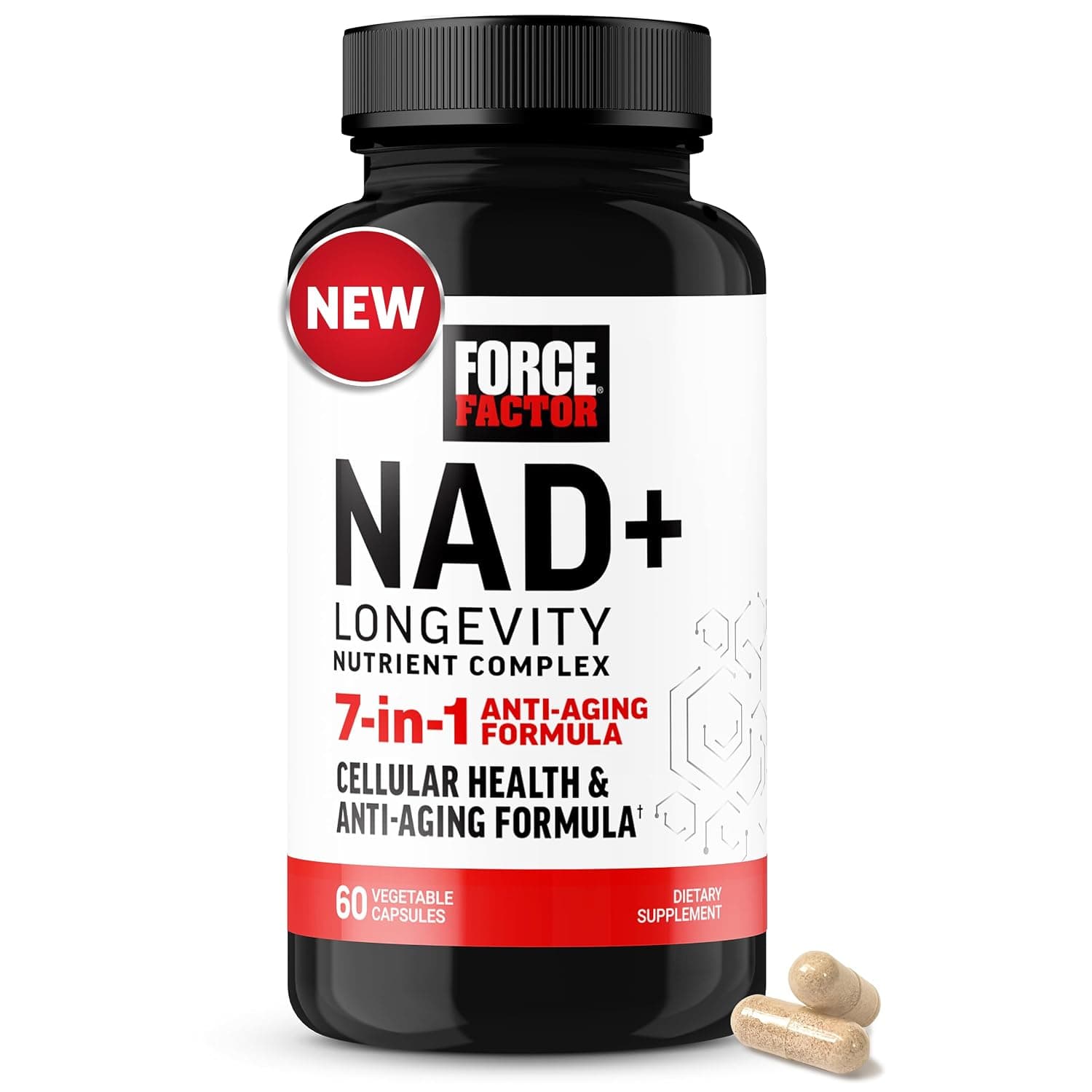 Force Factor, NAD+ Longevity Nutrient Complex, 60 Vegetable Capsules