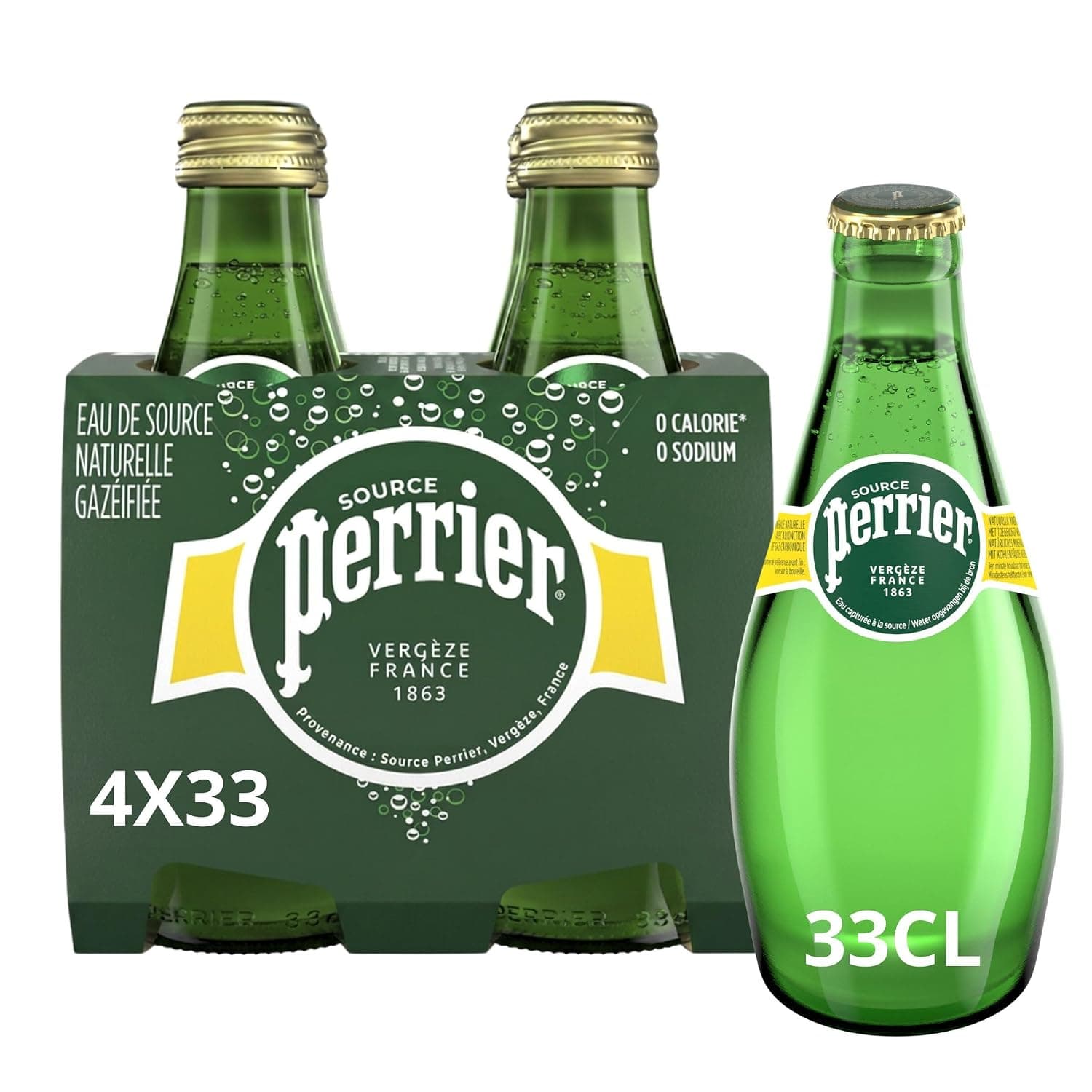 Perrier sparkling mineral water - 4 x 330 ml