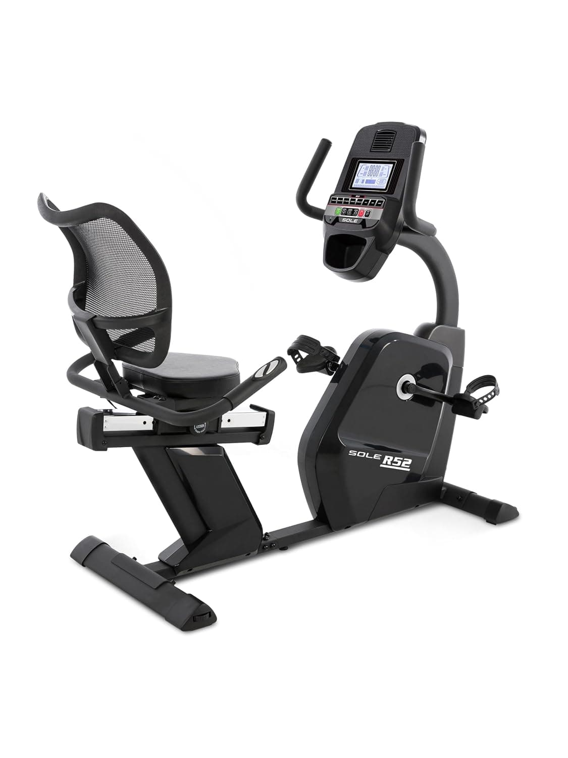 Sole Fitness R52 Recumbent Exercise Bike – Stationary Home Exercise Bike, Low-Impact Cardio, 24 Resistance Levels, 10 kg Flywheel, Bluetooth SOLE+ App, Heart Rate Monitor, 28 Workouts