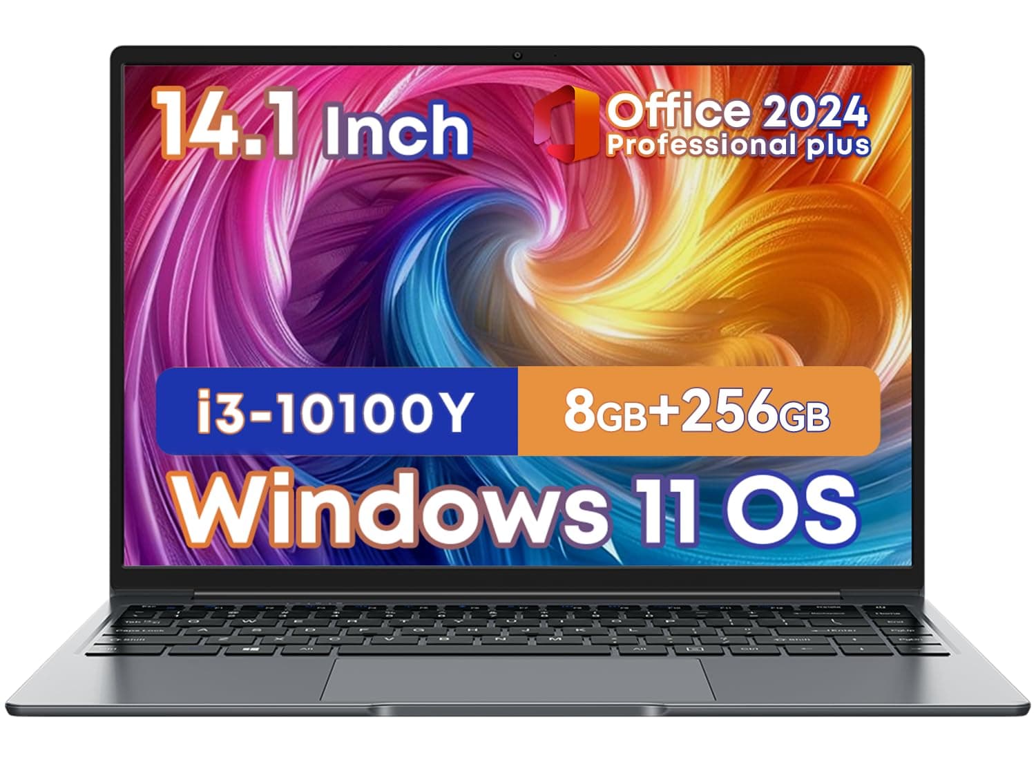 CHUWI 14.1 inch Laptop Computer,CoreBook i3 Dual-Core Processor(Up to 3.9GHz), Office 2024 Traditional Laptop 8GB RAM 256GB SSD, FHD 1920 * 1080,Win 11 Home,laptops for Gaming,WiFi 5,BT 4.2 ，HDMI，Webc