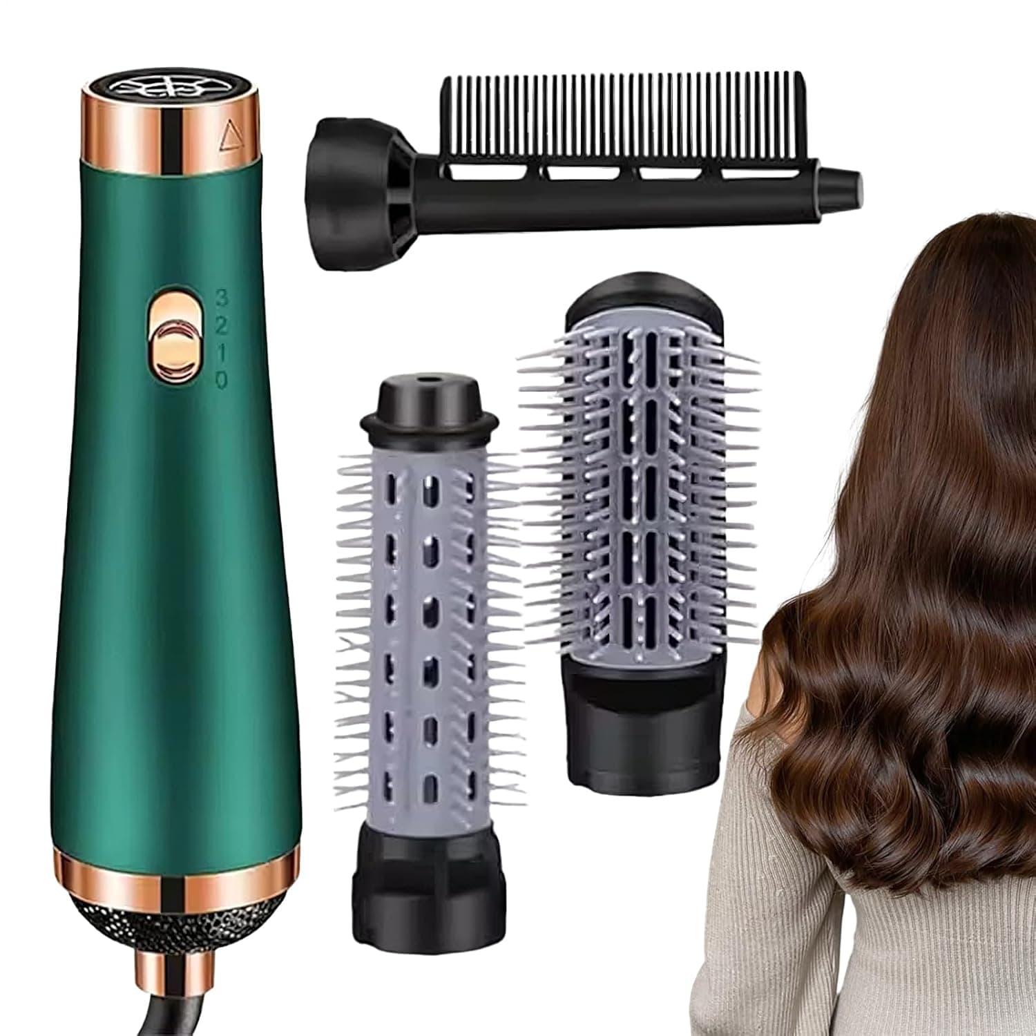 Air Styler - Fast Drying Multi-Functional High-Speed | Air Wrap Curler Hair Straightener | for Women Girls Long Short Curly Straight Home Daily Travel Salon