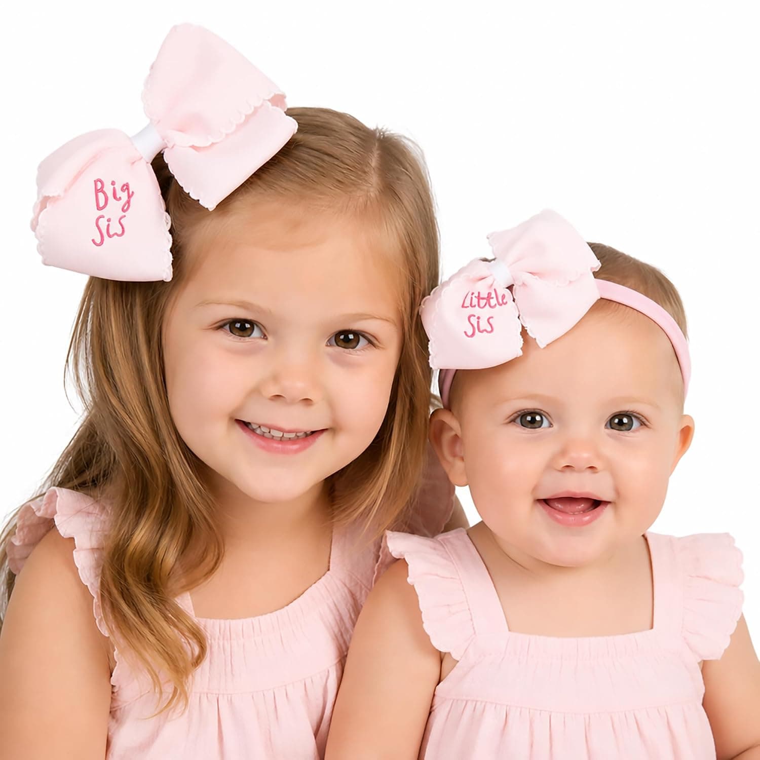 Mud Pie Children's Pink Sisters Bows, Pink, One size