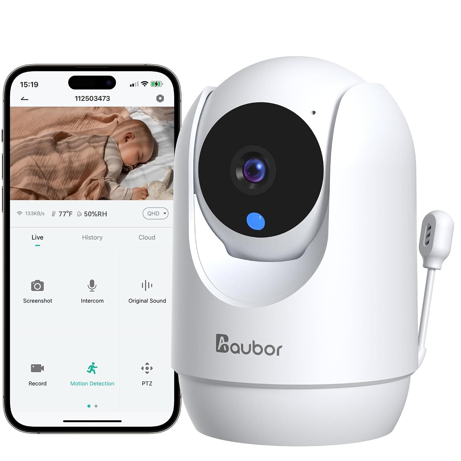 aubor Baby Monitor with Camera and App