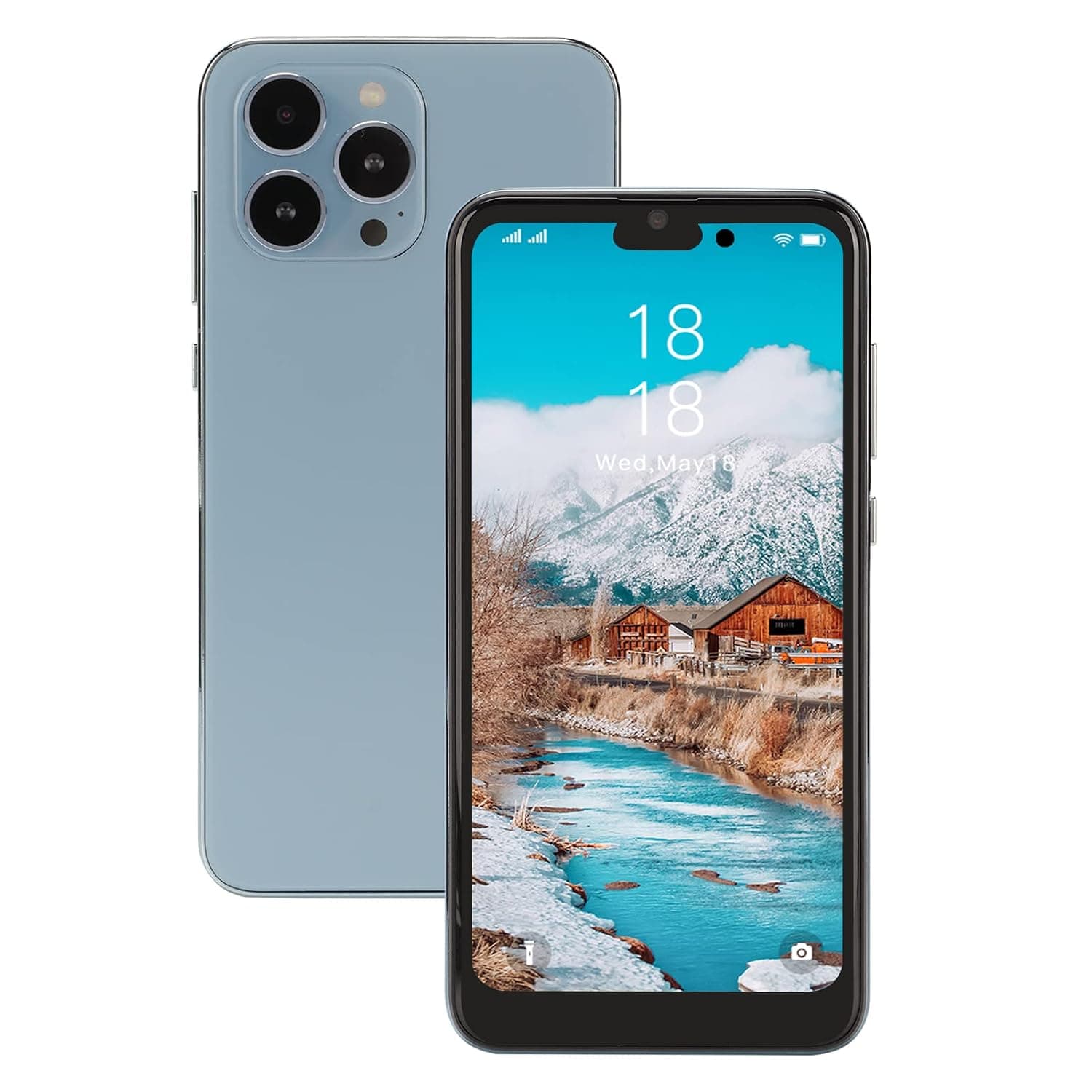 6.3in Unlocked Cell Phone, Full HD Smartphone Mobile Phone for 10, Dual Card Dual Standby, 2GB RAM+16GB ROM, Quad-core CPU, Front 2MP Rear 5MP, Face Recognition, 7800mAh