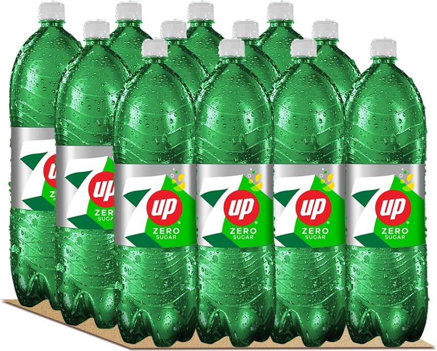 7Up Zero Soft Drink, Plastic Bottle, 12 x 1 ltr